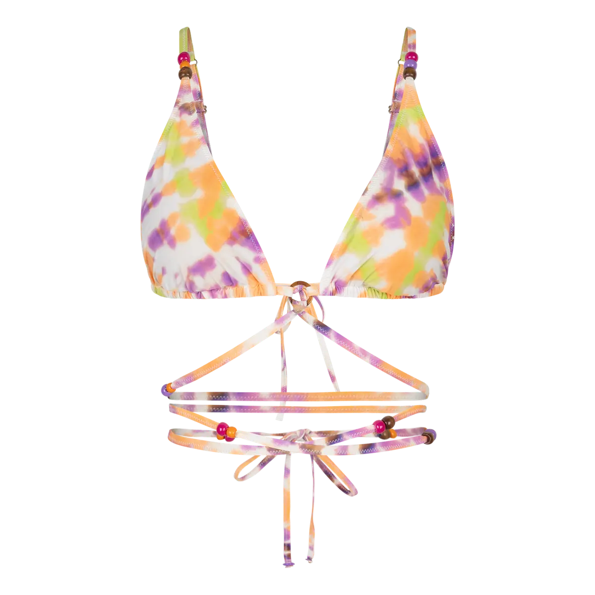 Haut de bikini triangle imprimé LOVE STORIES Multicolore