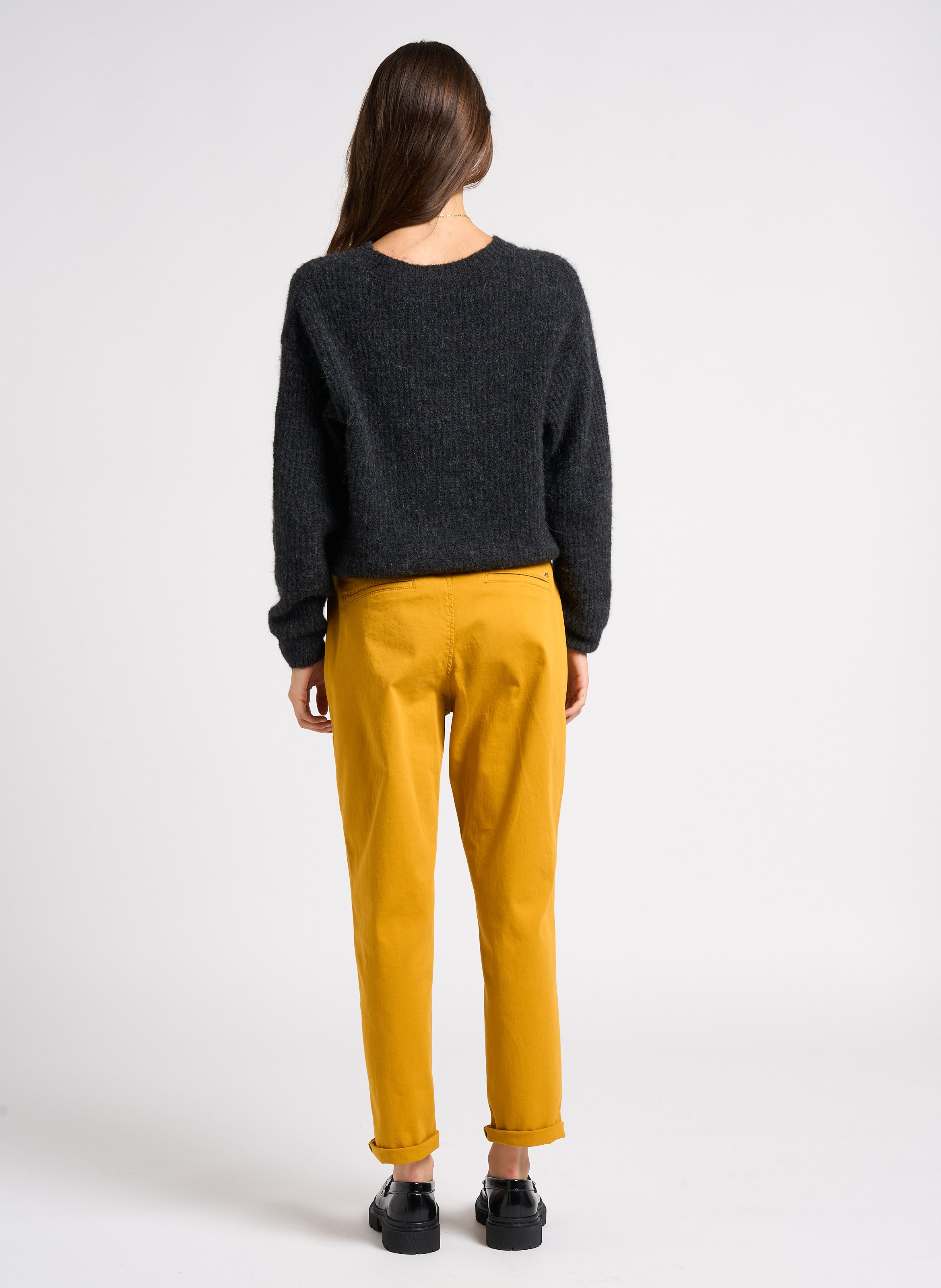 Einfarbiger Pullover mit Rundhalsausschnitt AMERICAN VINTAGE Grau