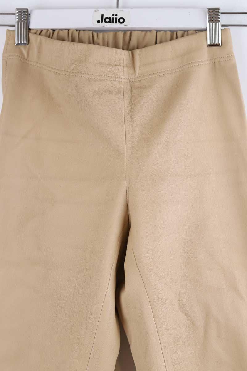 Slim leather pants JOSEPH - Seconde Main Beige