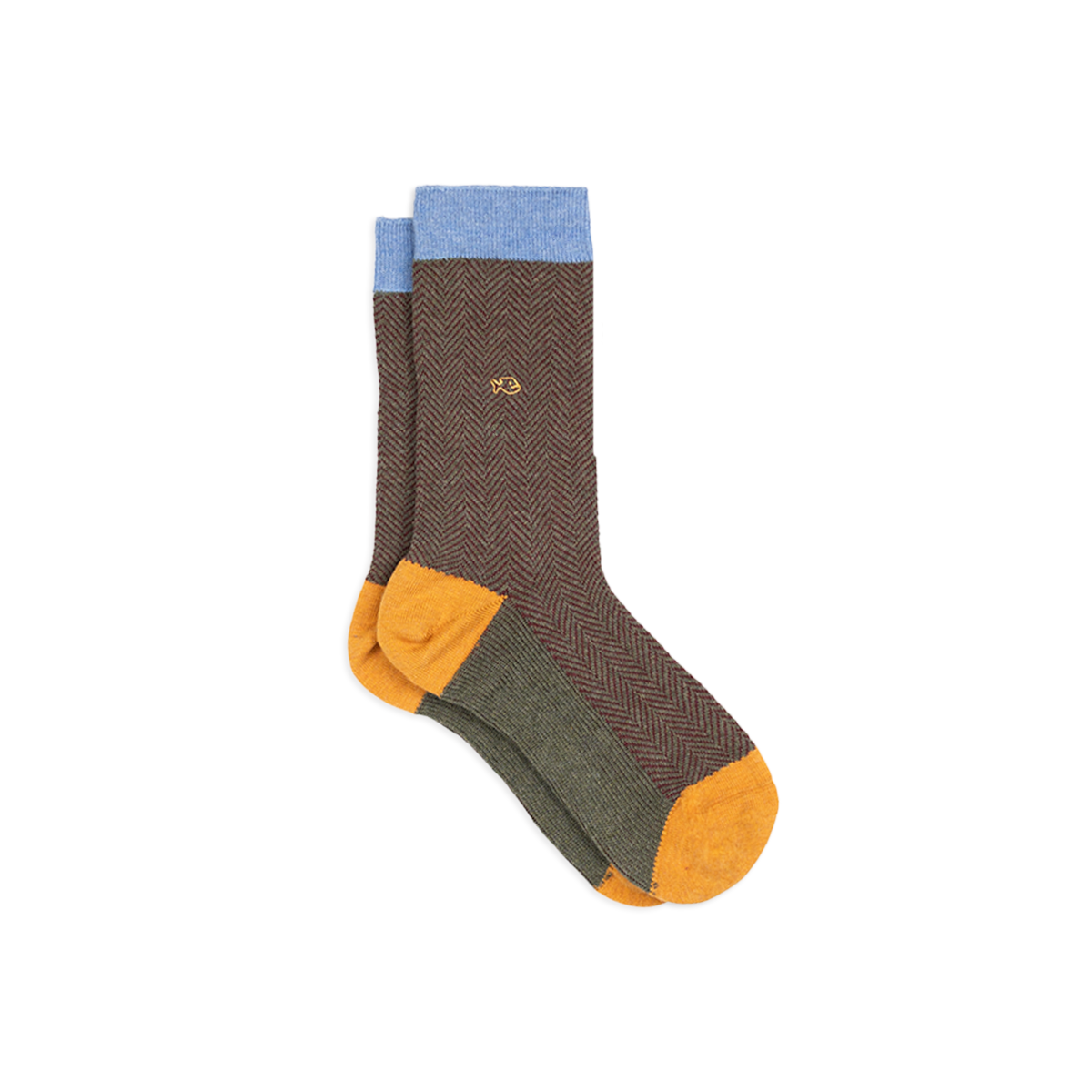 Combed cotton herringbone socks BILLYBELT Red