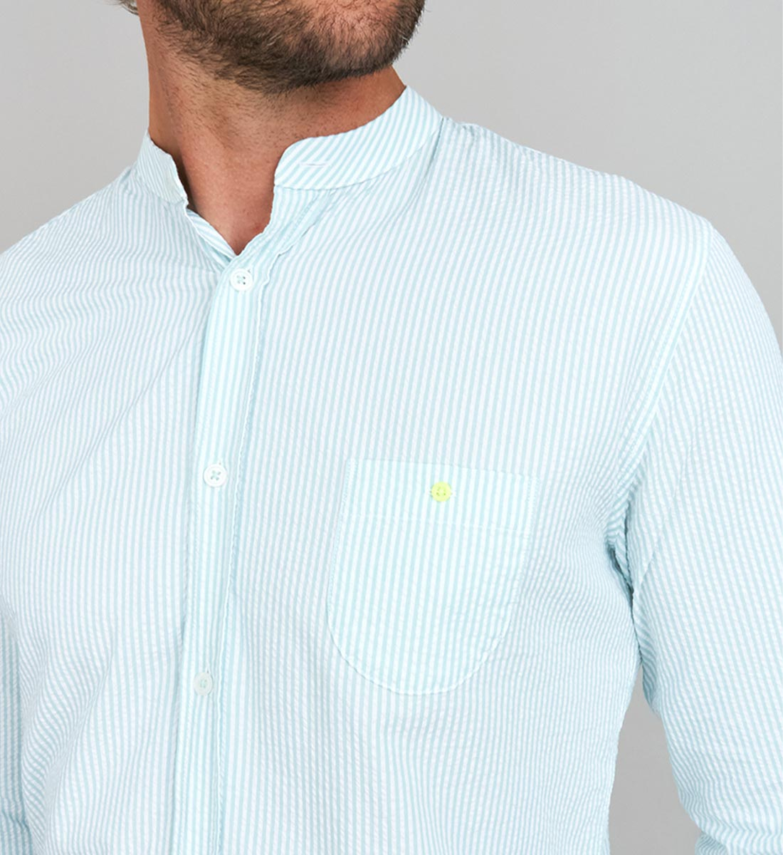 Cotton seersucker shirt GILI'S Green