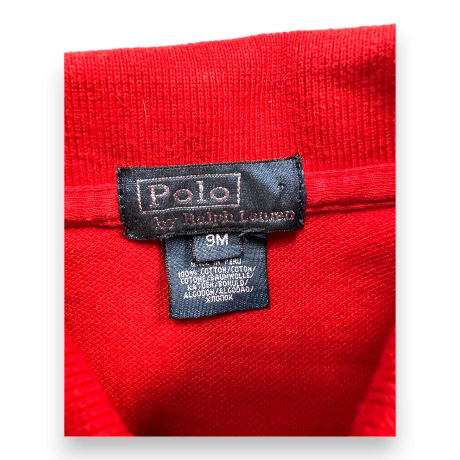 Red baby polo - 9 months POLO RALPH LAUREN - Seconde Main Red