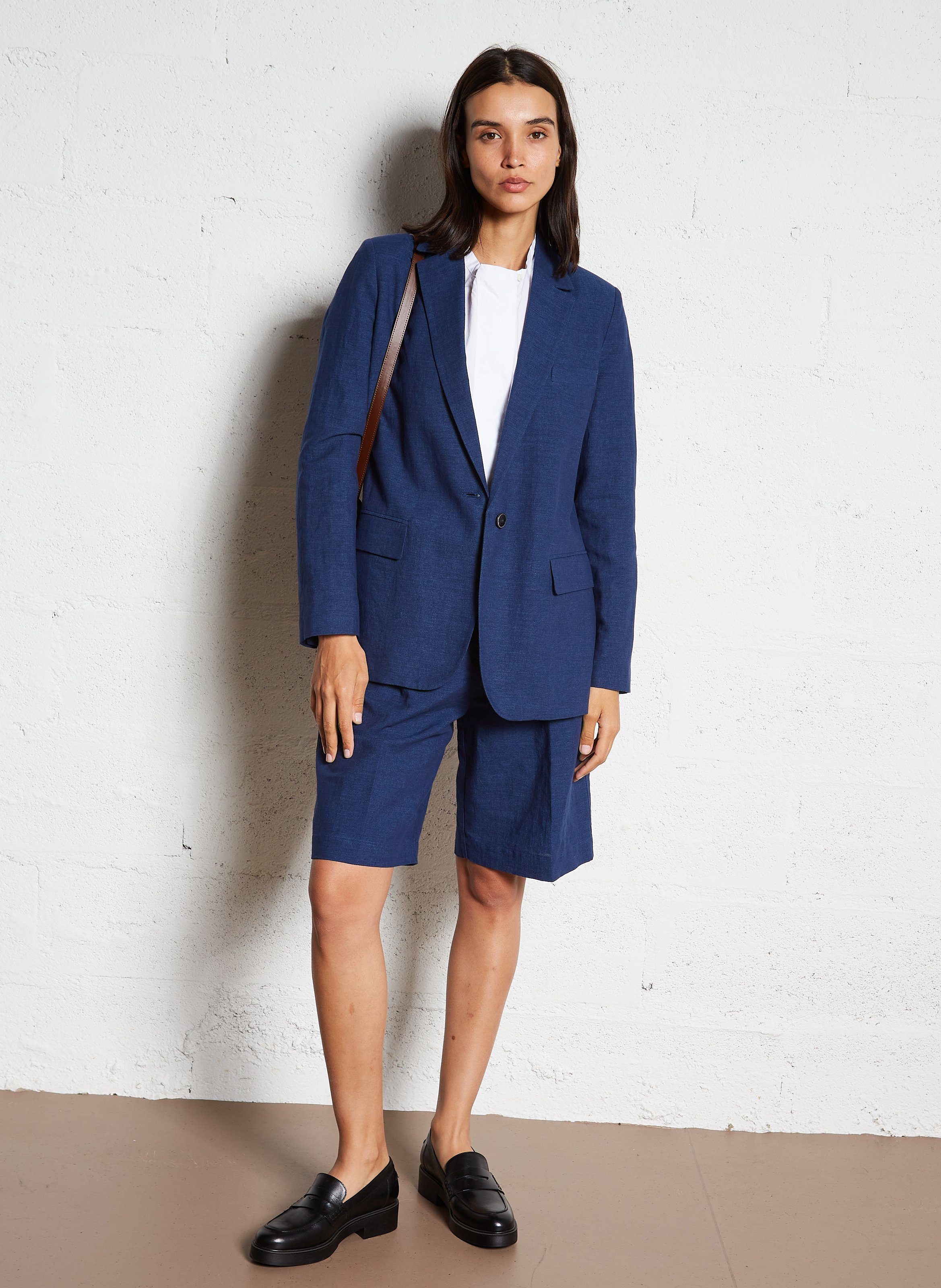 Blazer | linnenblend POMANDERE Blauw