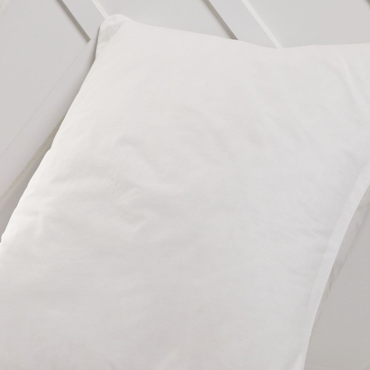 Square percale pillowcase in cotton percale TODAY LINGE DE MAISON White