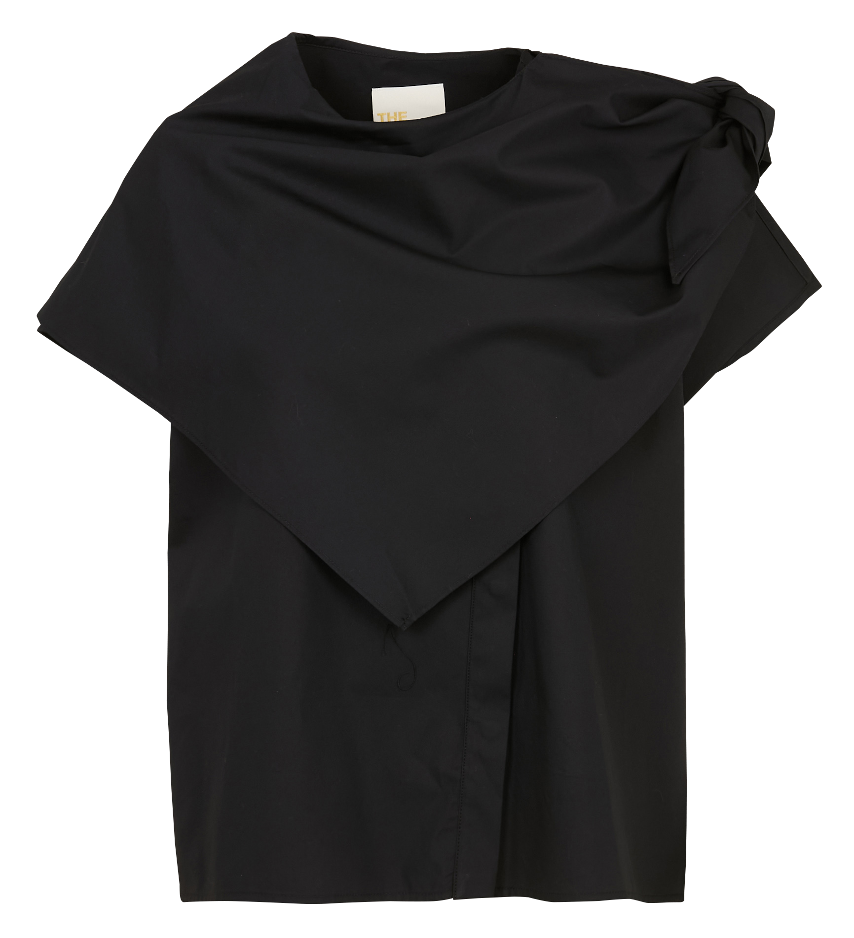 Top manches courtes à fermeture asymétrique THE LABEL EDITION Noir