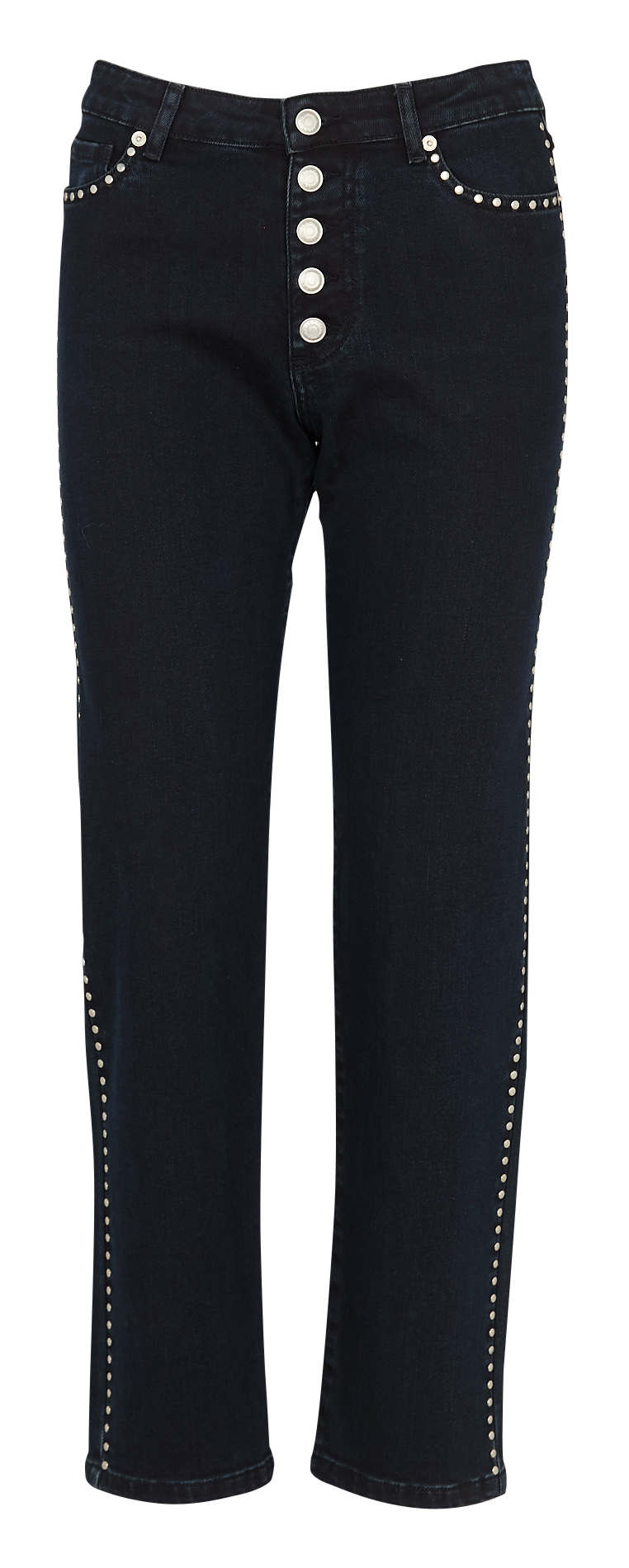 Gerade geschnittene Jeans mit Nieten-Detail. IKKS Blau