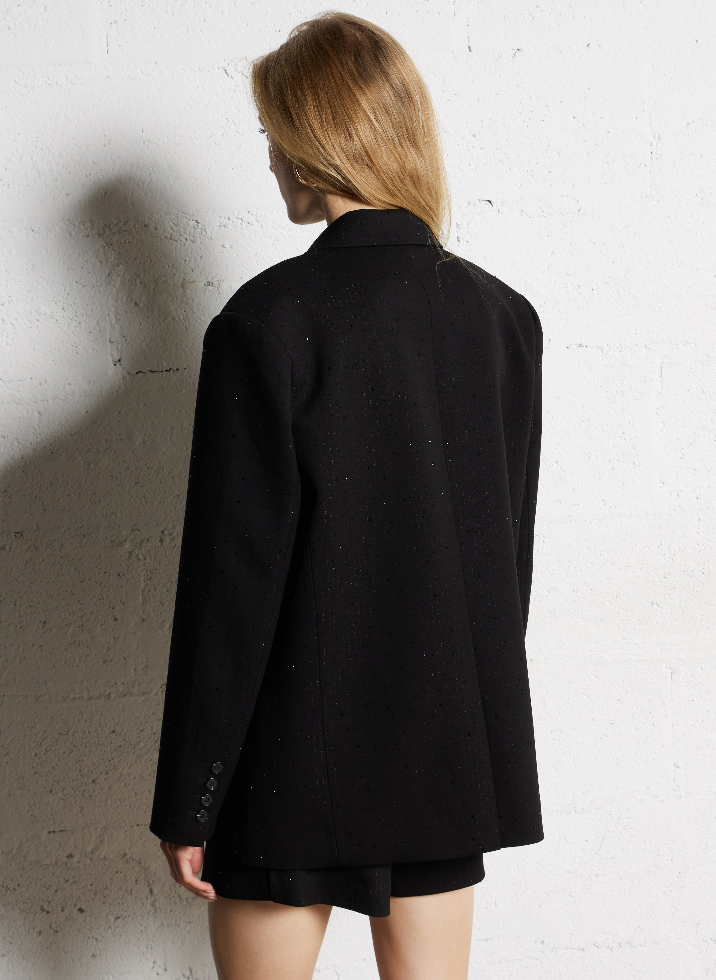 Veste tailleur à strass SUNCOO Noir