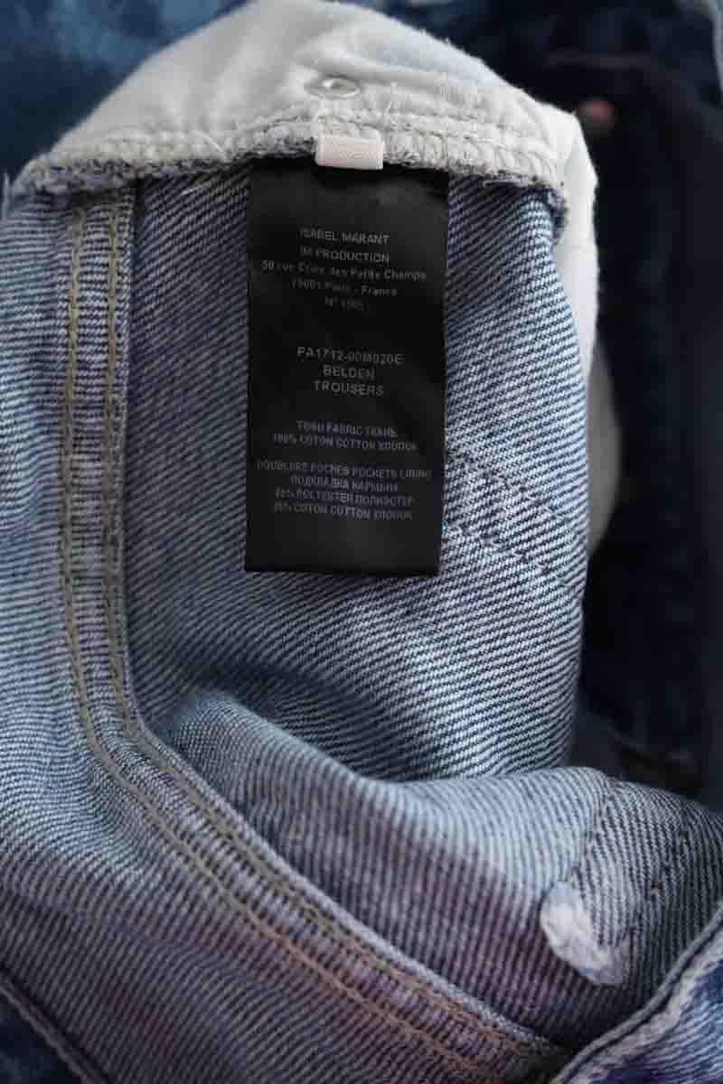 Cotton straight jeans ISABEL MARANT ÉTOILE - SECONDE MAIN Blue