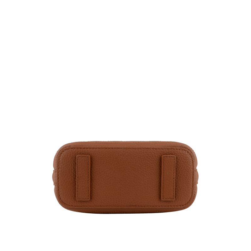 Satchel - cowhide leather POURCHET Brown