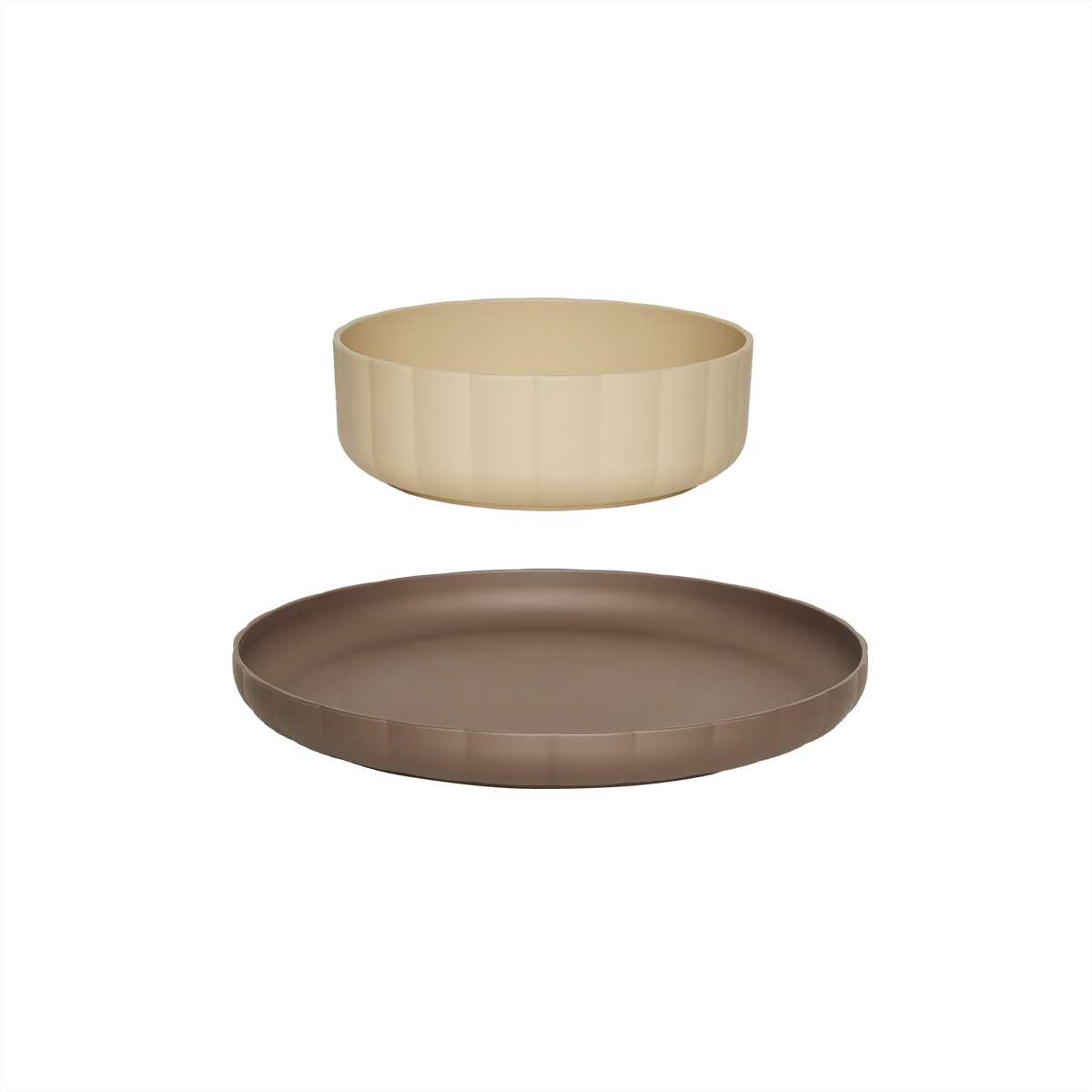 Plate and bowl OYOY LIVING DESIGN Brown