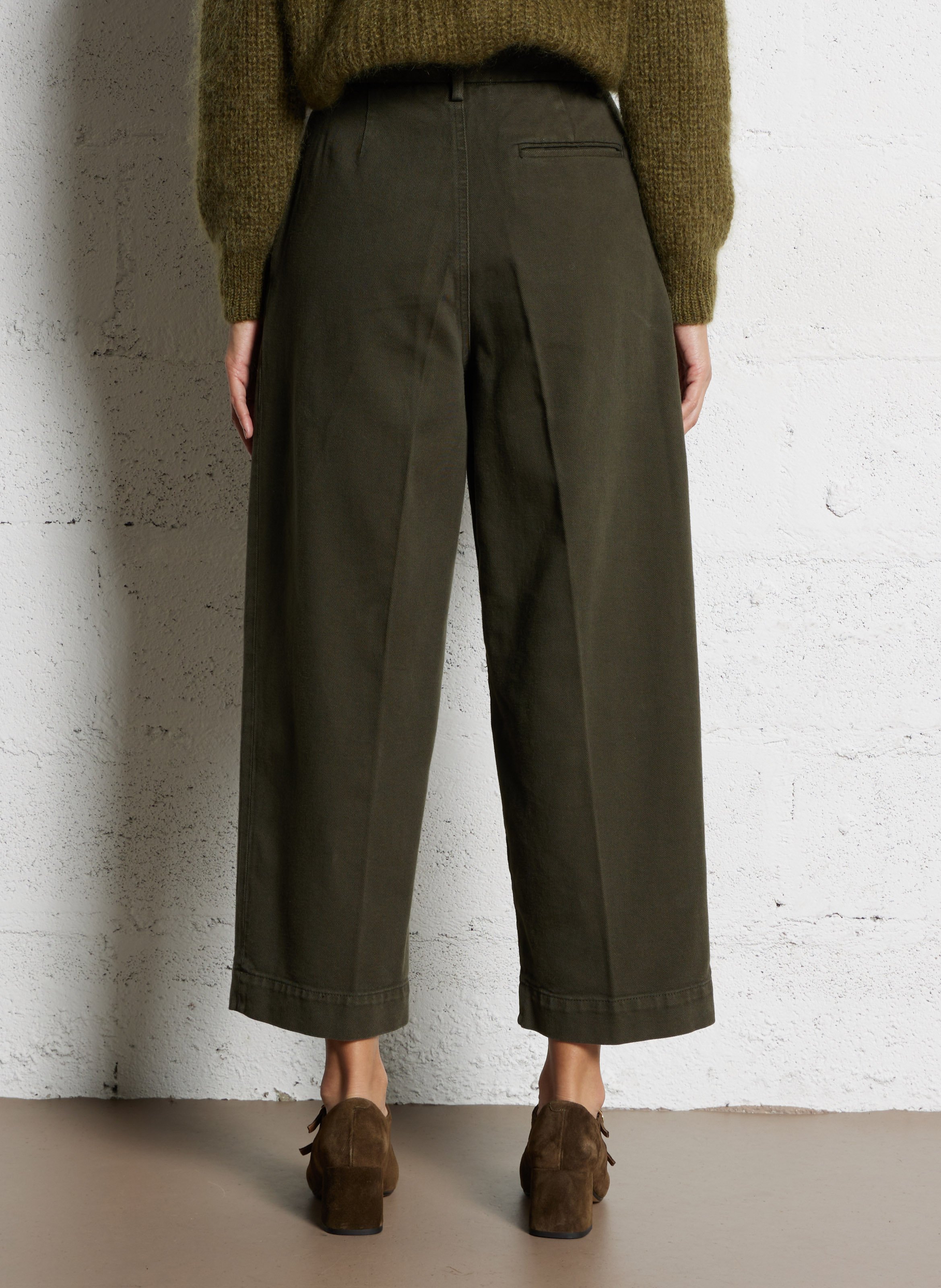 Cotton-blend chinos BELLEPIECE Khaki