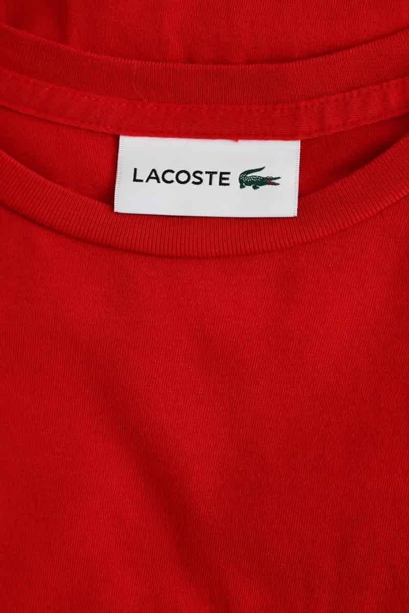 Cotton T-shirt LACOSTE - SECONDE MAIN Red