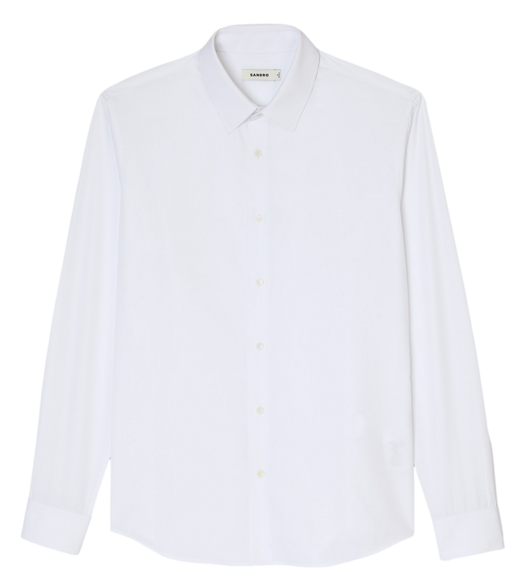 Chemise droite en coton mélangé SANDRO Blanc