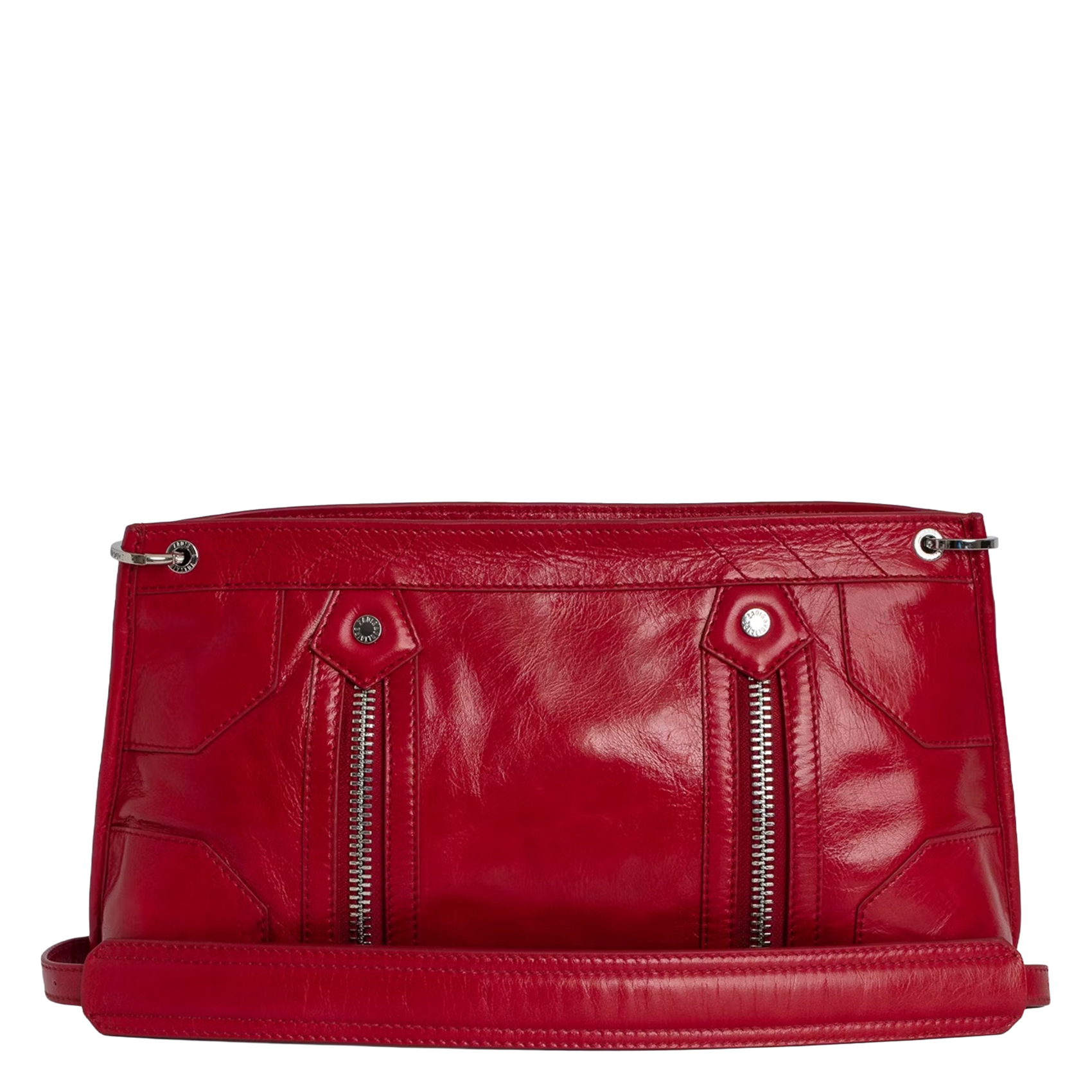 Patent leather shoulder bag ZADIG&VOLTAIRE Red