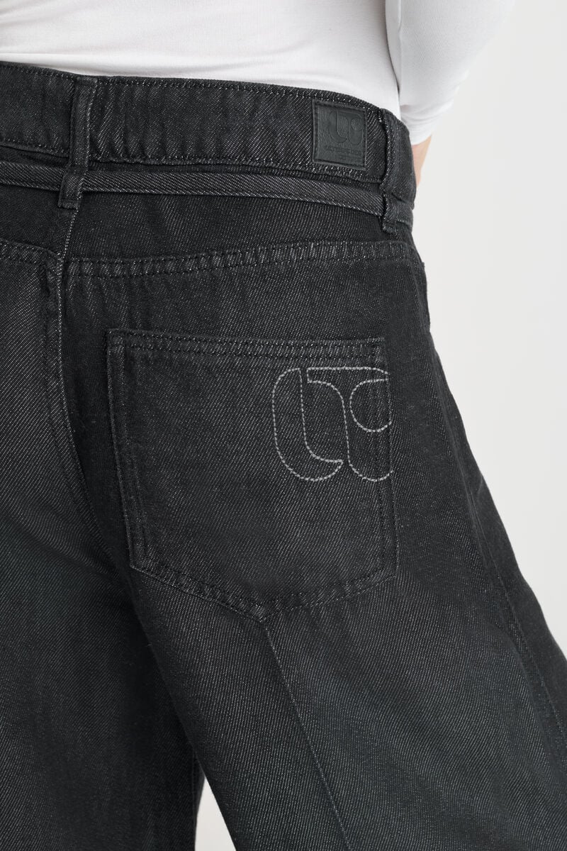 Loose jeans, wide, length 34 LE TEMPS DES CERISES Black