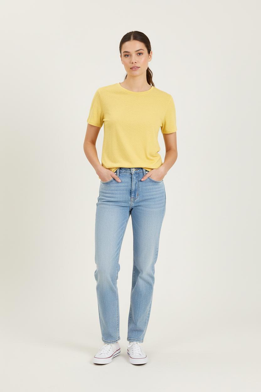 Tommy Badge T-shirt SEZANE - Seconde main Yellow