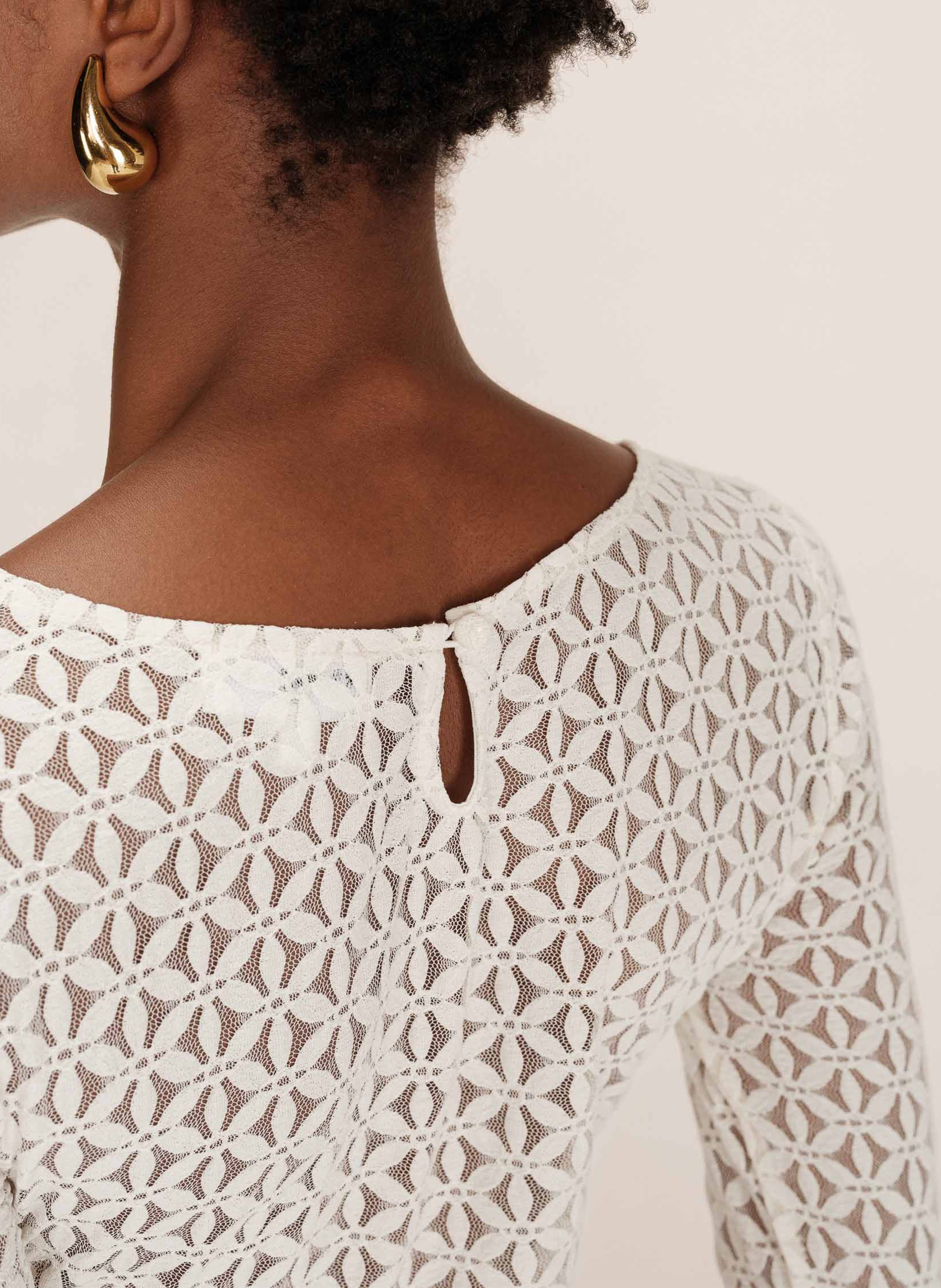 Boat neck bodysuit GRACE ET MILA White
