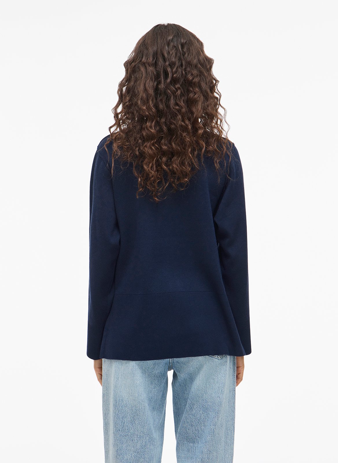 Pull col rond  VILA Bleu