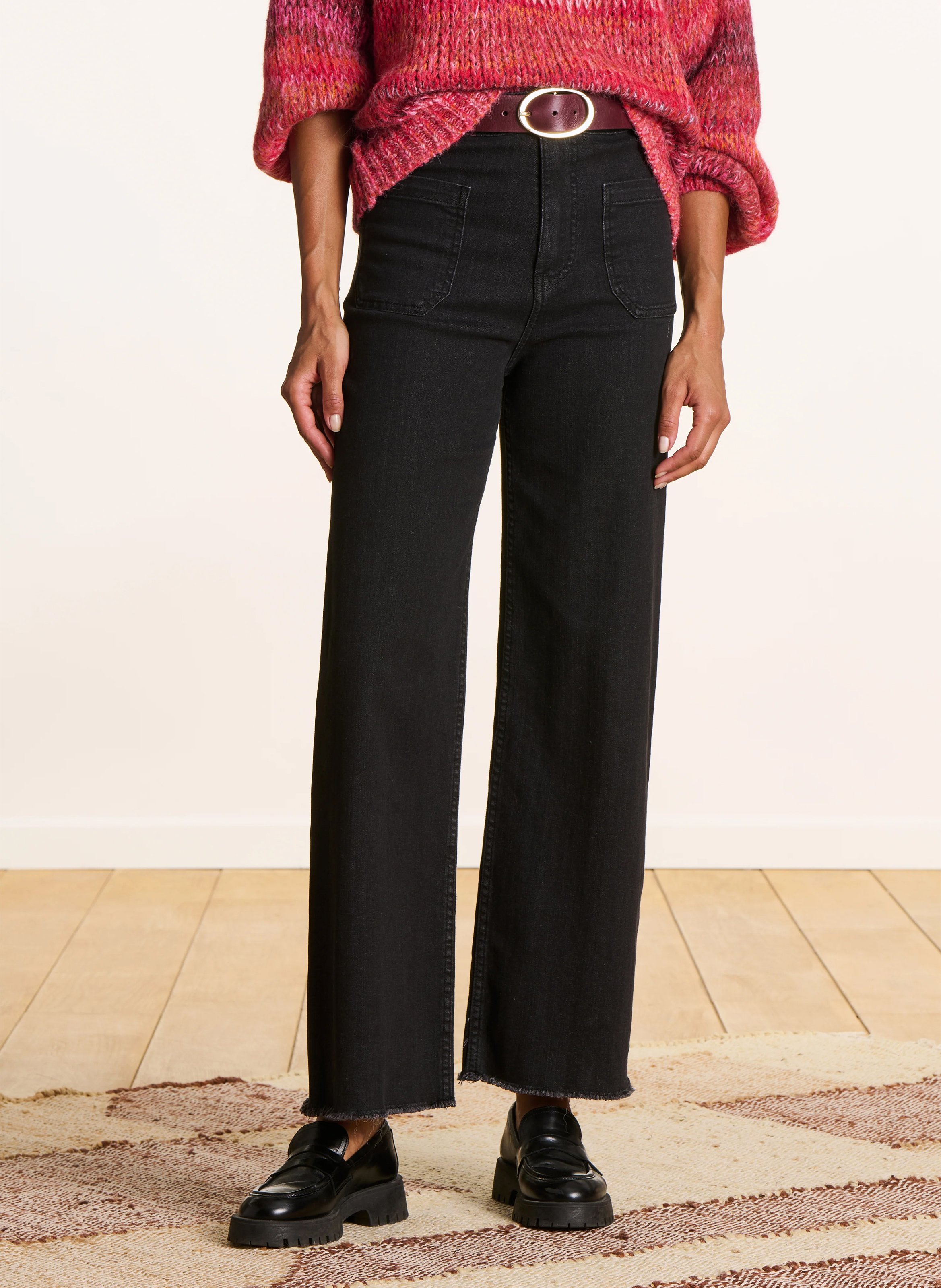 Jean coupe large LA FEE MARABOUTEE Noir