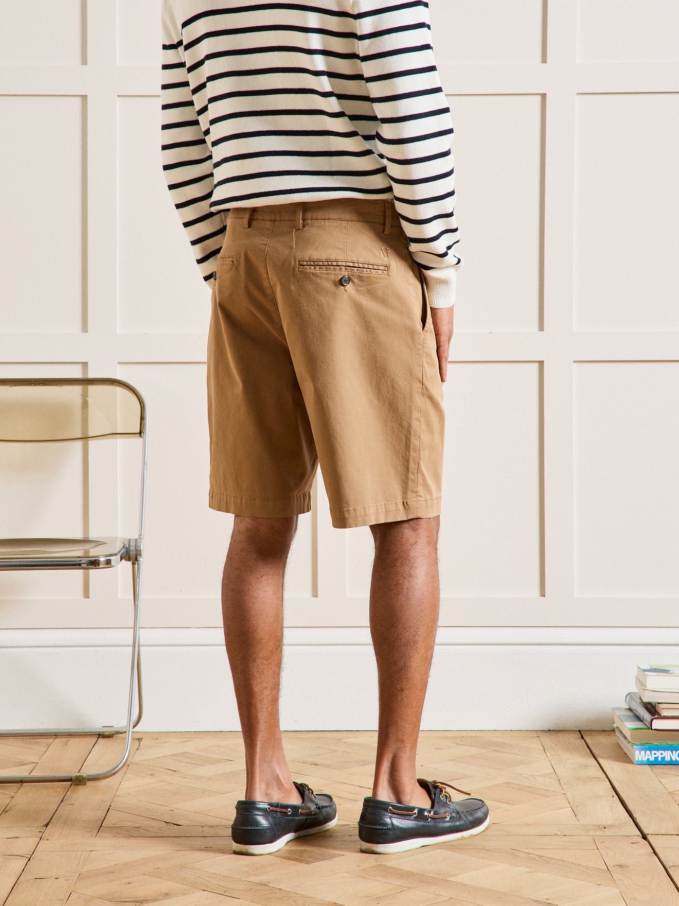 Stretch cotton chino Bermuda shorts CYRILLUS Brown