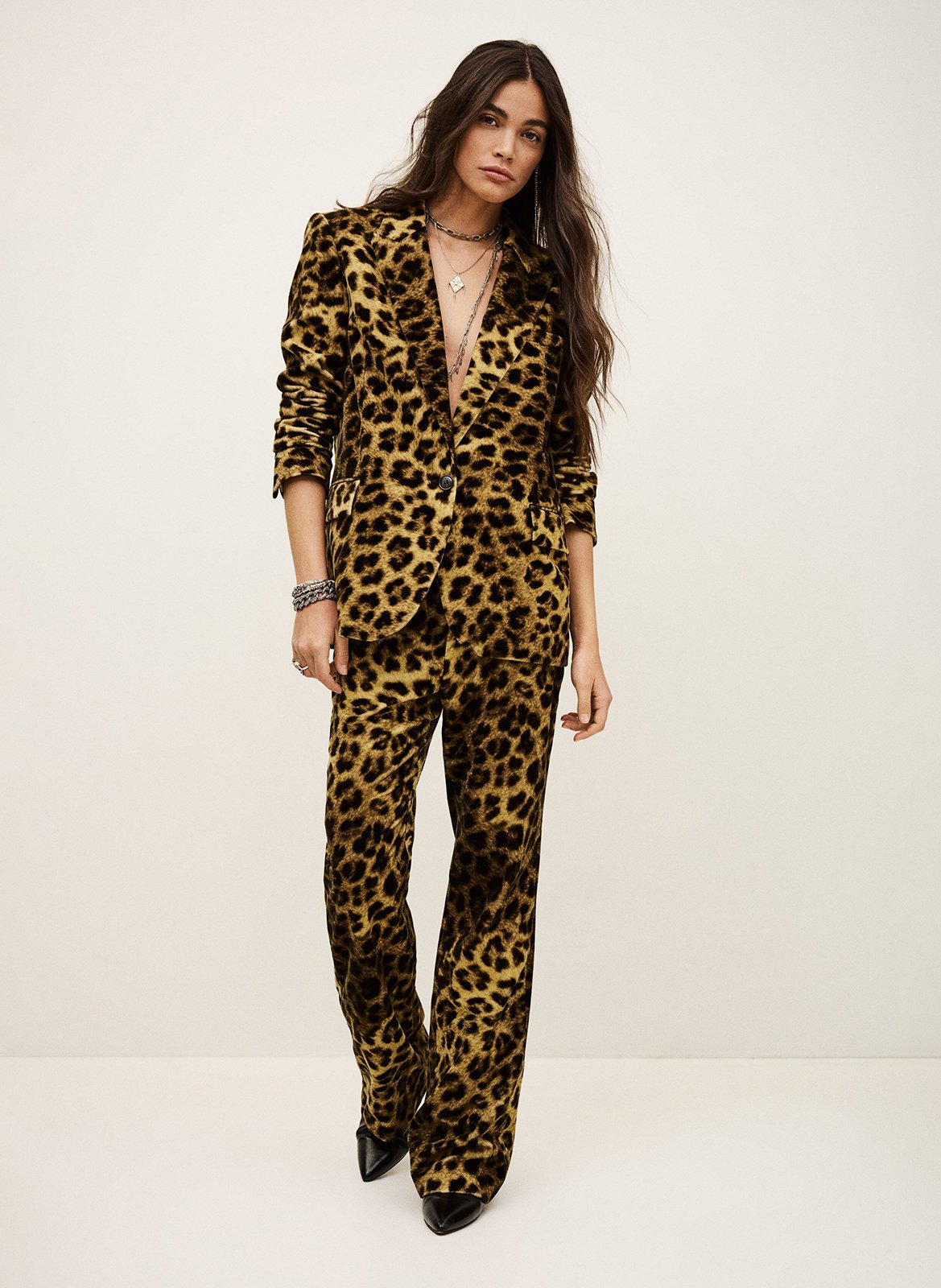 Blazer met luipaardprint BA&SH Beige