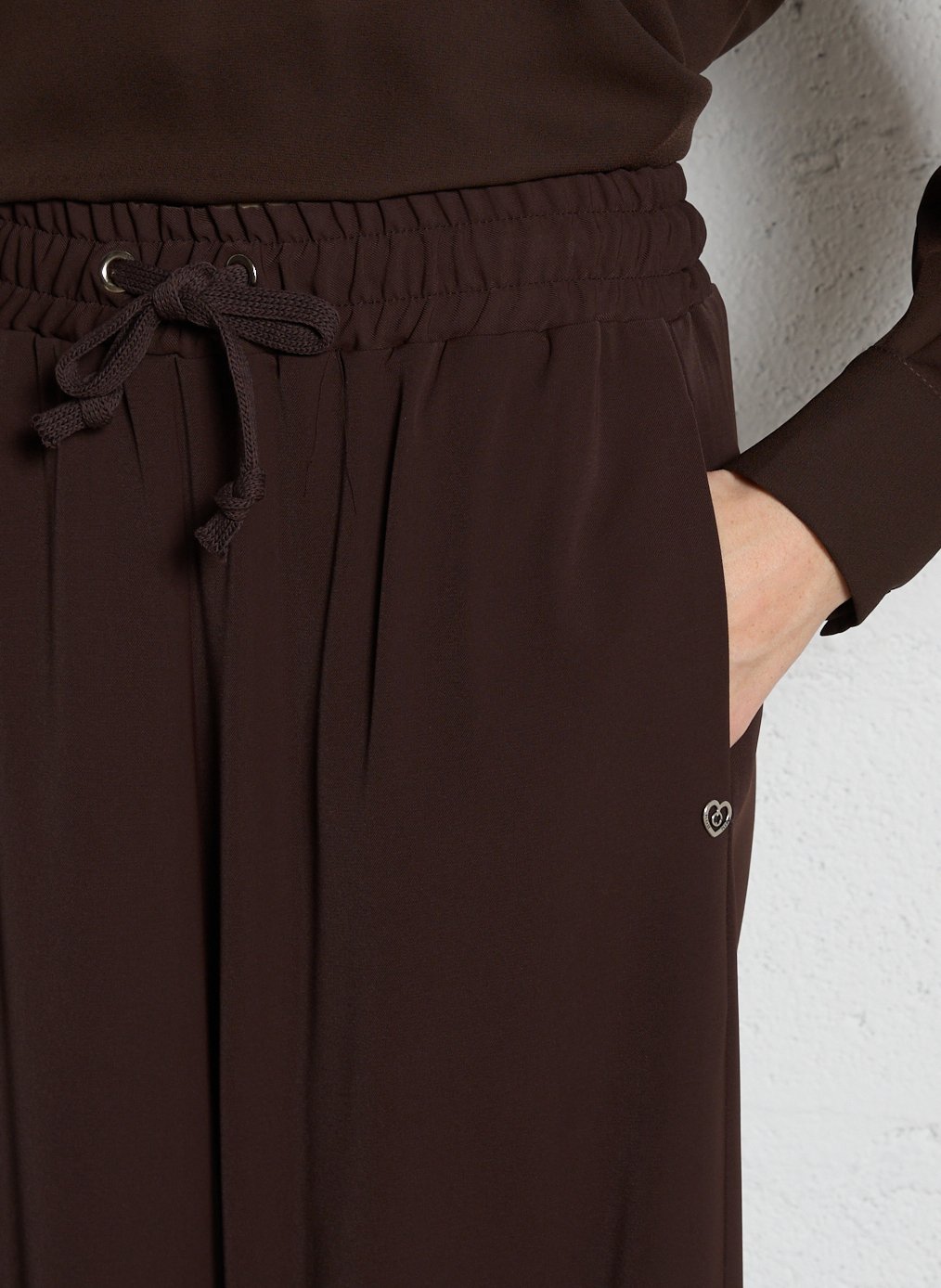 Pantalon large PLEASE Marron