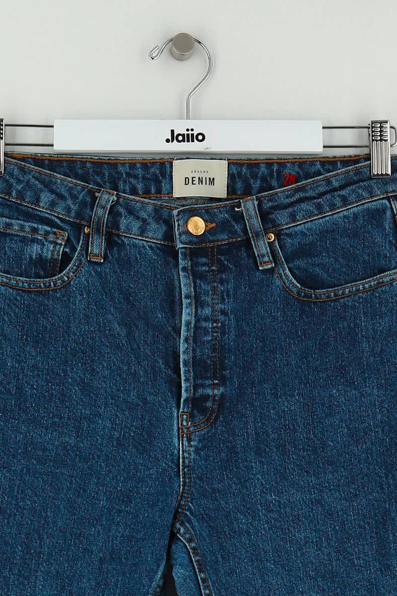 - Straight-leg jeans
- 5 pockets
- Straight cut
- Faded effect SEZANE - Seconde main Blue