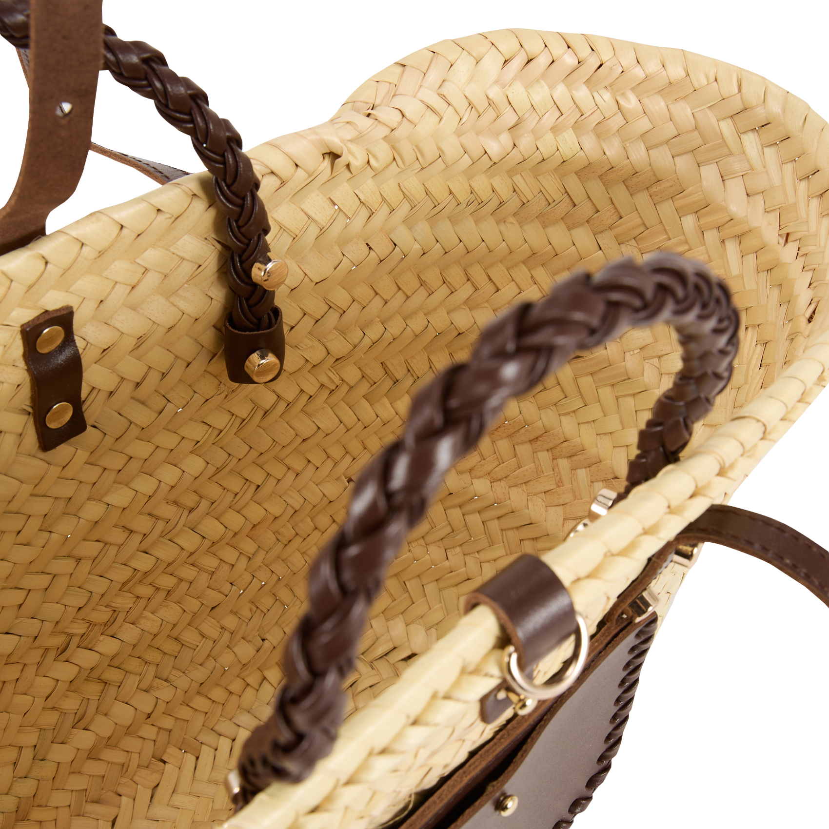 <div>Panier van doum en metallic leer</div> CRAIE STUDIO Bruin