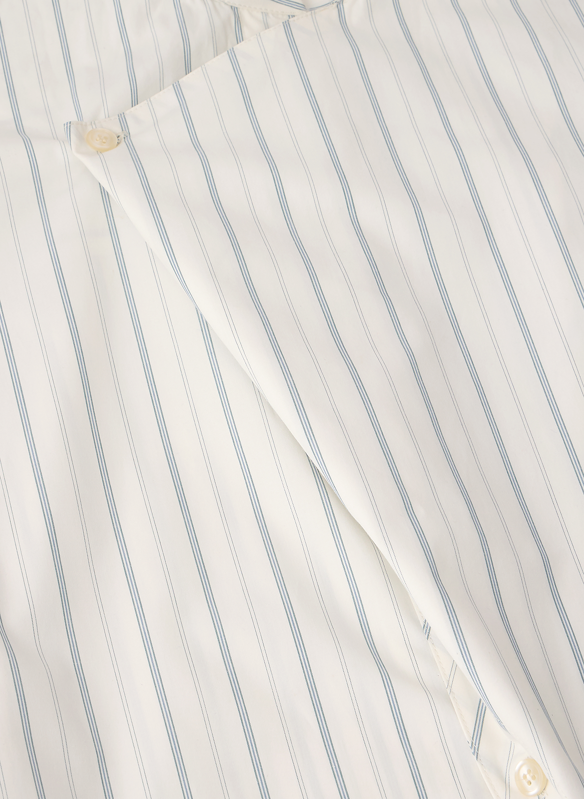 Oversize Rundhalsbluse aus gestreifter Baumwolle SOEUR Beige