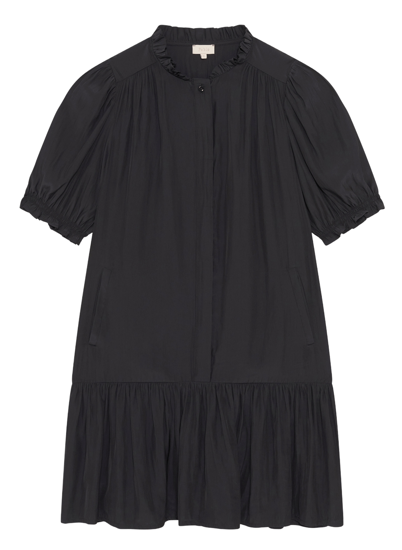 Robe courte col rond PABLO Noir
