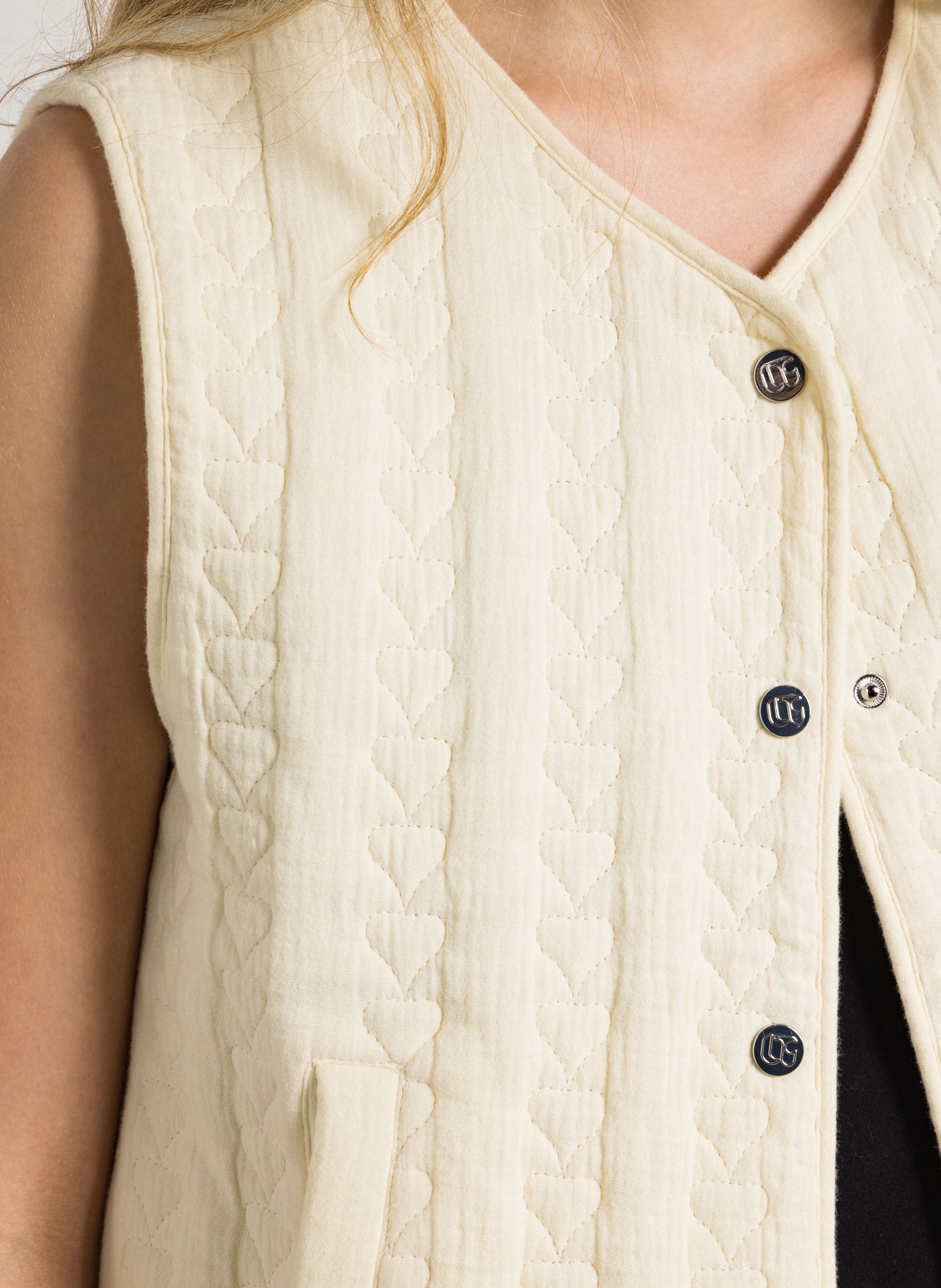 Round-neck cotton jacket LE TEMPS DES CERISES Blue