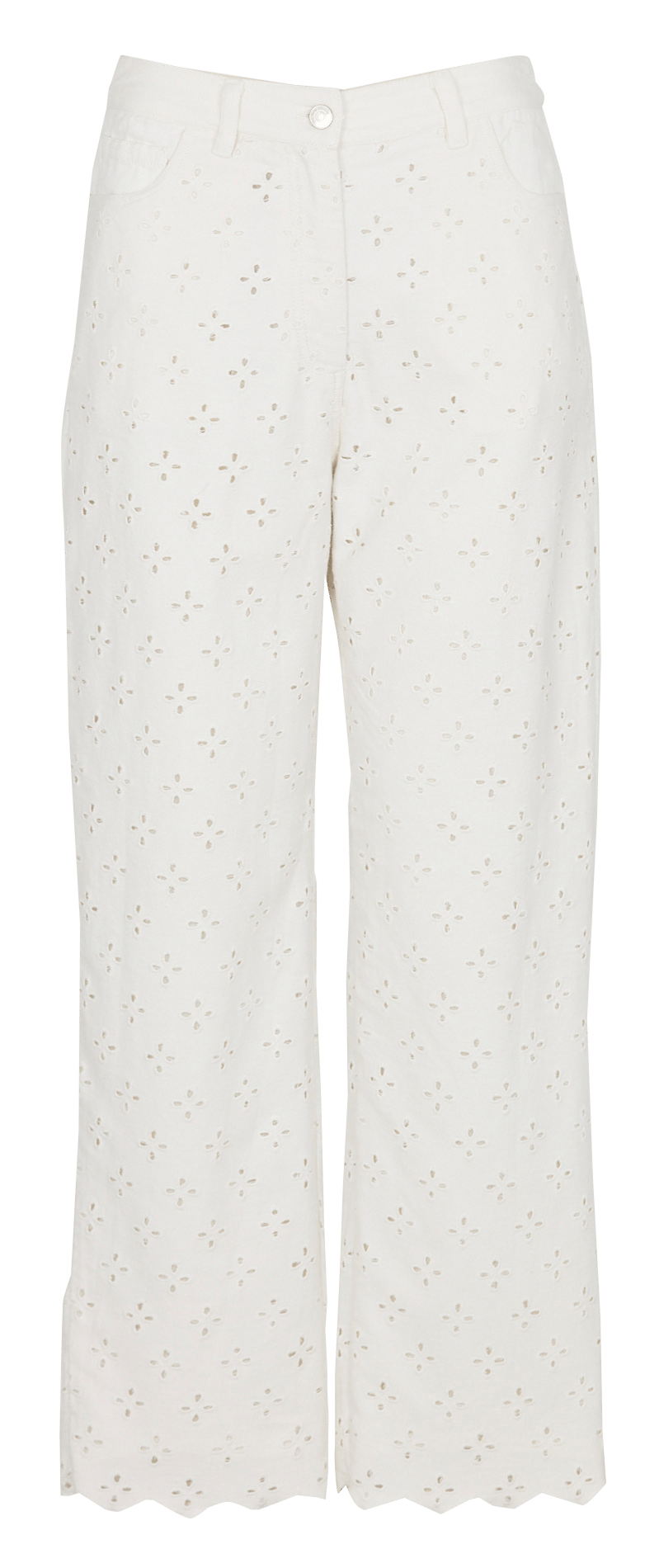 Rechte katoenen broek THE NEW SOCIETY Wit