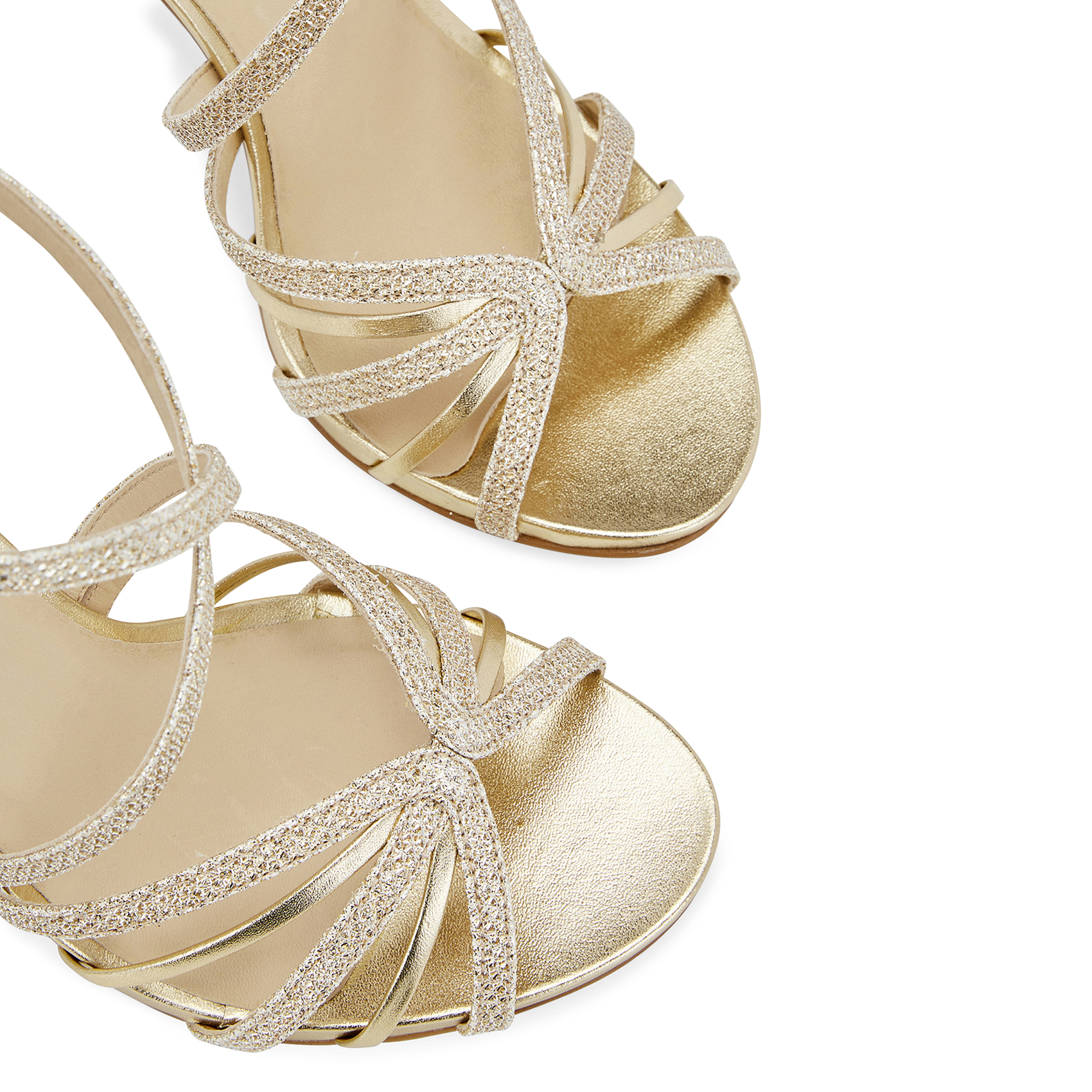 High-shine high-heeled sandals COSMOPARIS Golden