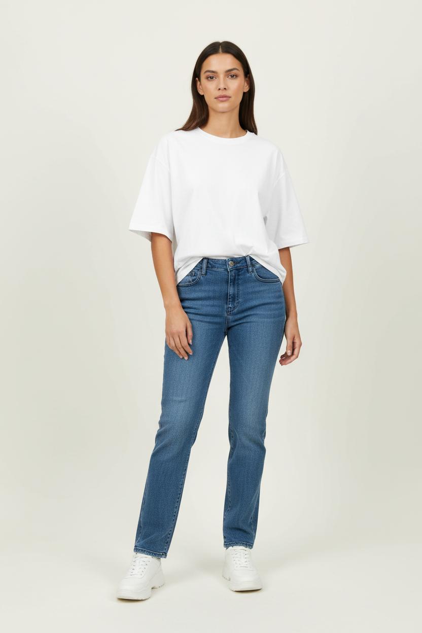 Cropped slim jeans with studs COMPTOIR DES COTONNIERS - Seconde main Blue