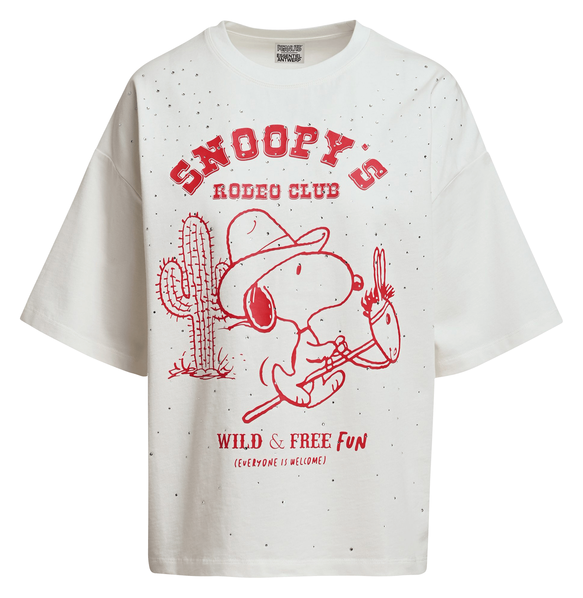 Round-neck printed T-shirt ESSENTIEL ANTWERP White