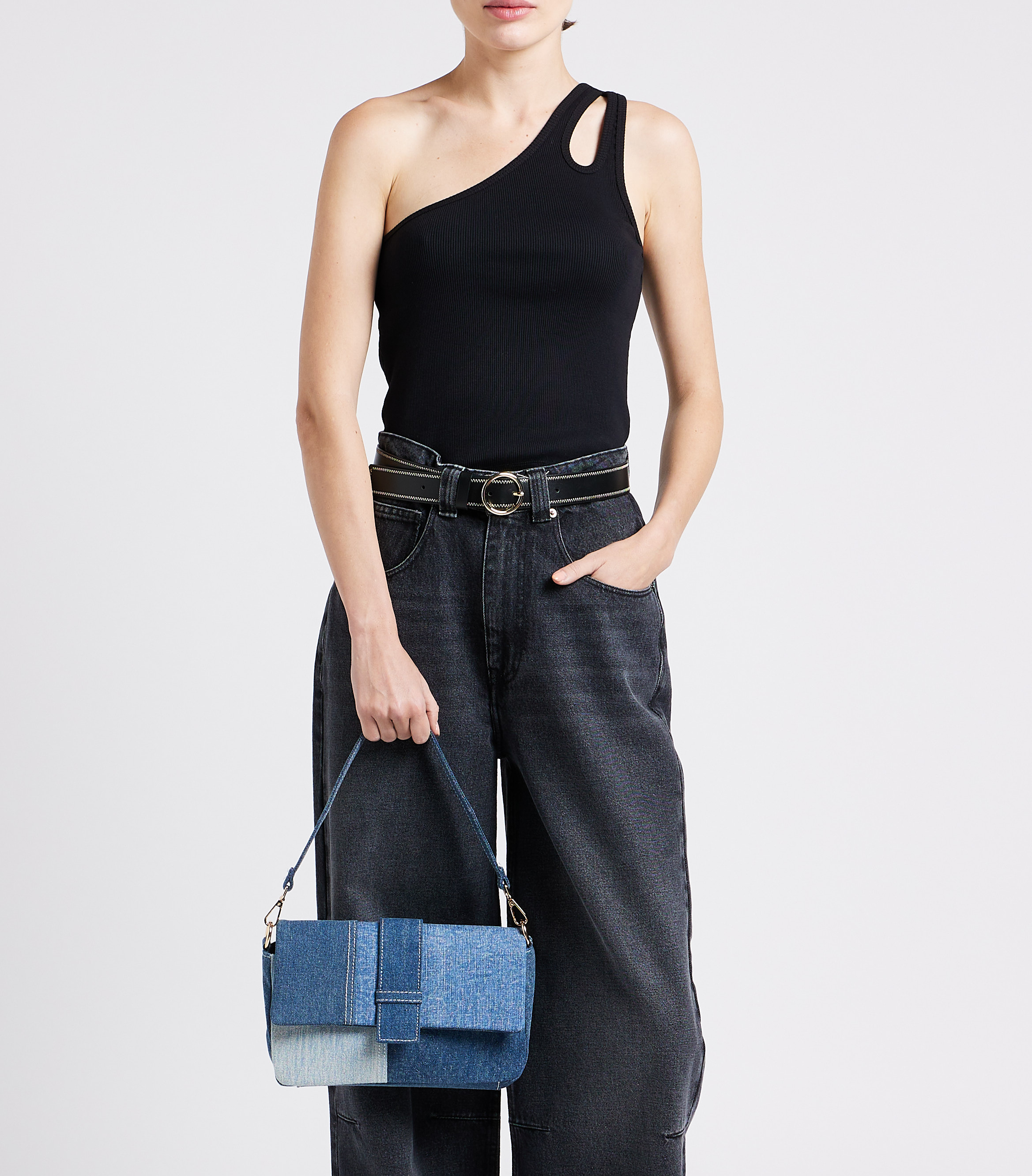 Cotton shoulder bag AU PRINTEMPS PARIS Blue