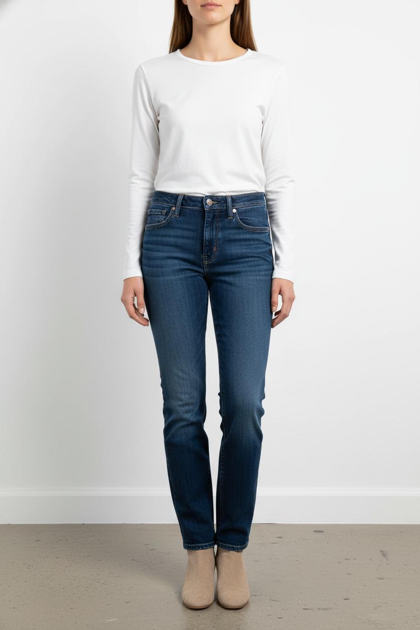 Cropped slim jeans with studs LEVI'S - Seconde main Blue