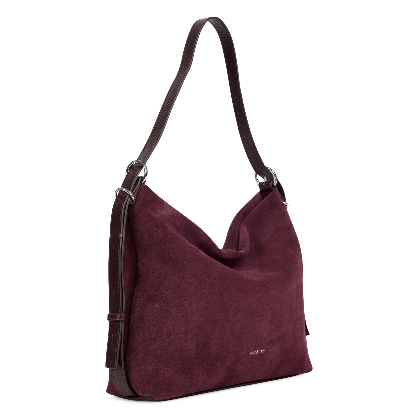Sac hobo en cuir NAT & NIN Violet