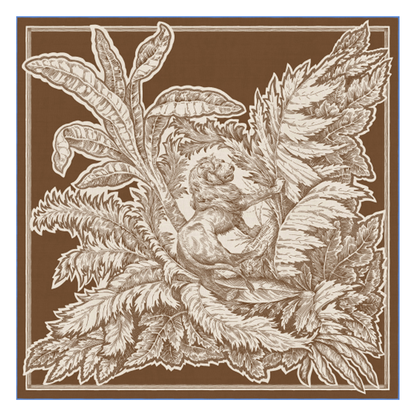 Foulard van zijde INOUI EDITIONS Bruin