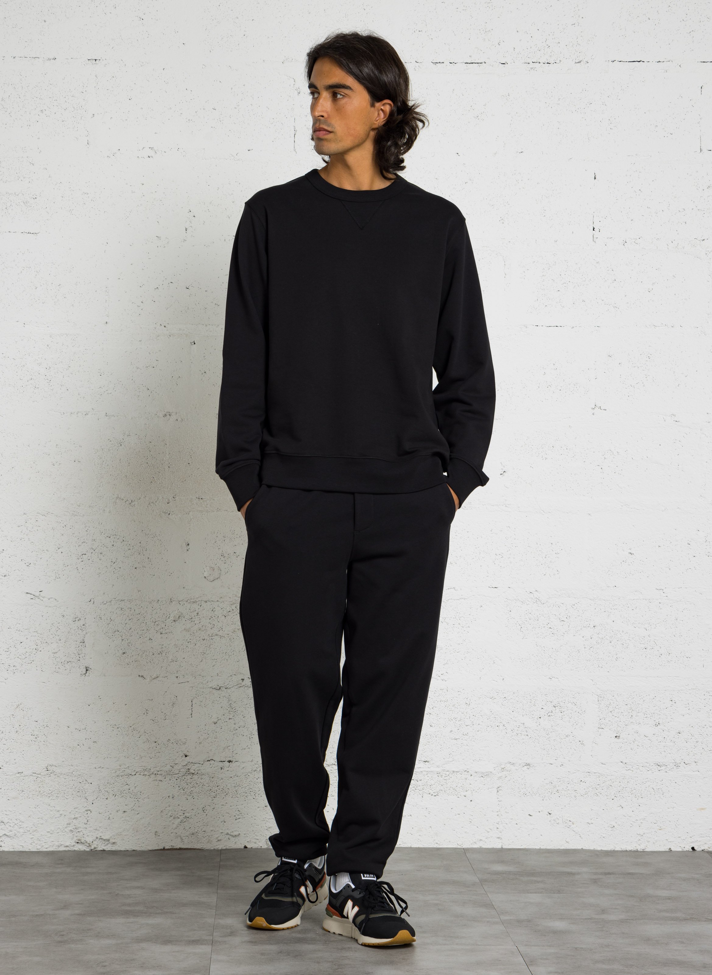 Baumwoll-Sweater mit Rundhalsausschnitt AU PRINTEMPS PARIS Schwarz