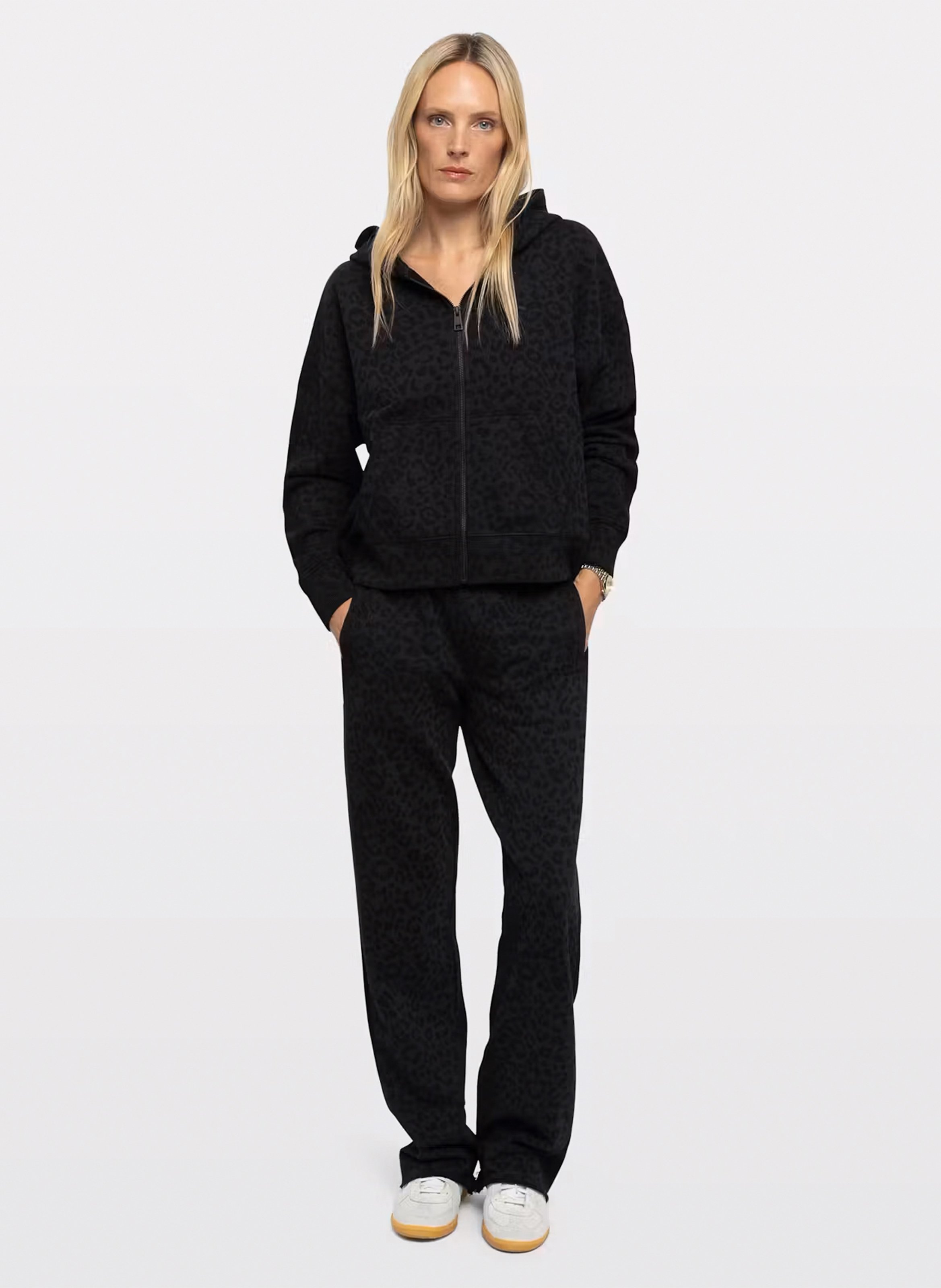 Gerader Jogginghose aus Leoparden-Jacquard ZADIG&VOLTAIRE Grau
