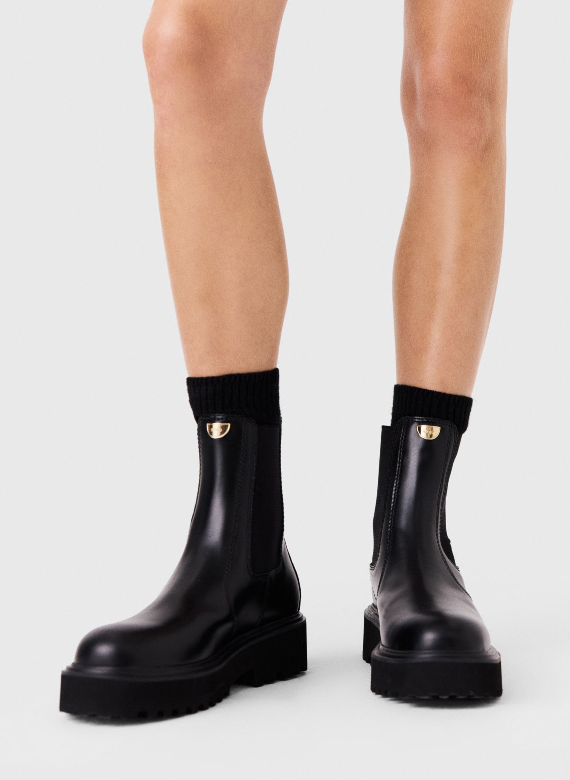 Bottines en cuir MAJE Noir