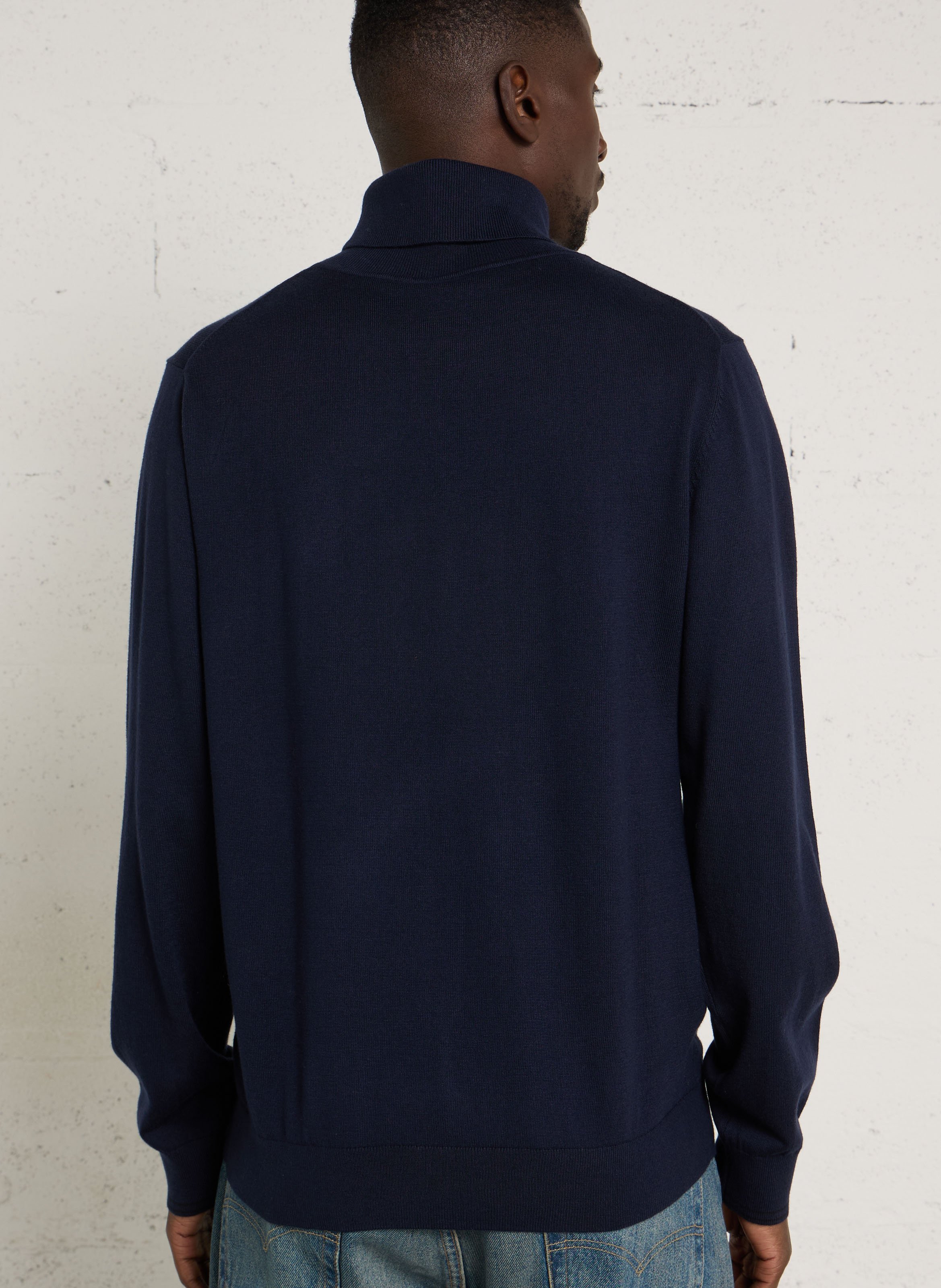 Pull fin col roulé uni PAUL SMITH Bleu
