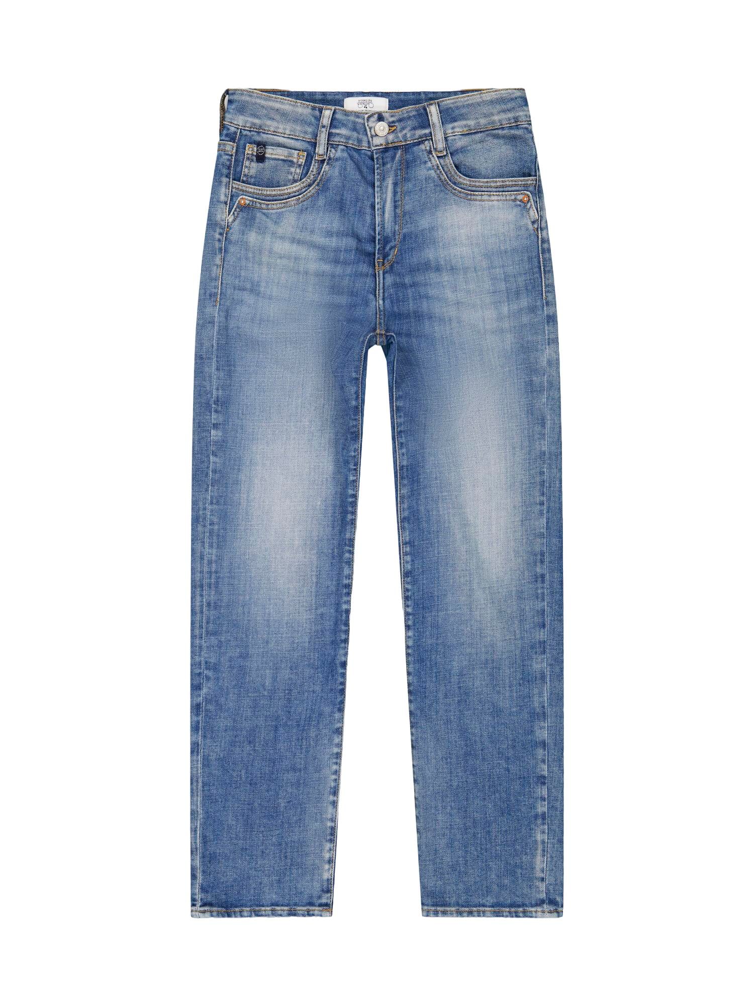 High-waisted straight-leg zip jeans LE TEMPS DES CERISES Blue