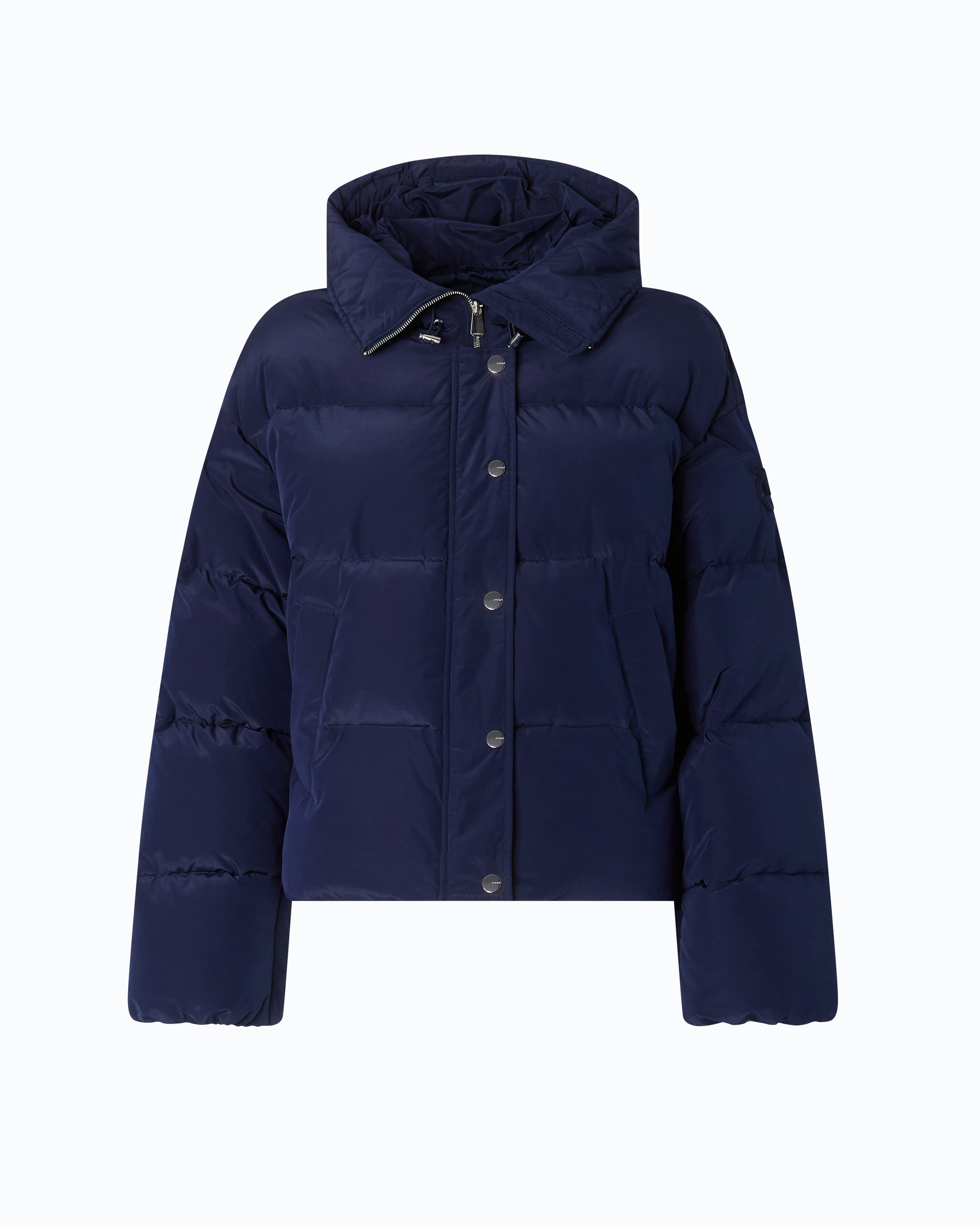 Water-repellent technical fabric puffer jacket PINKO Blue