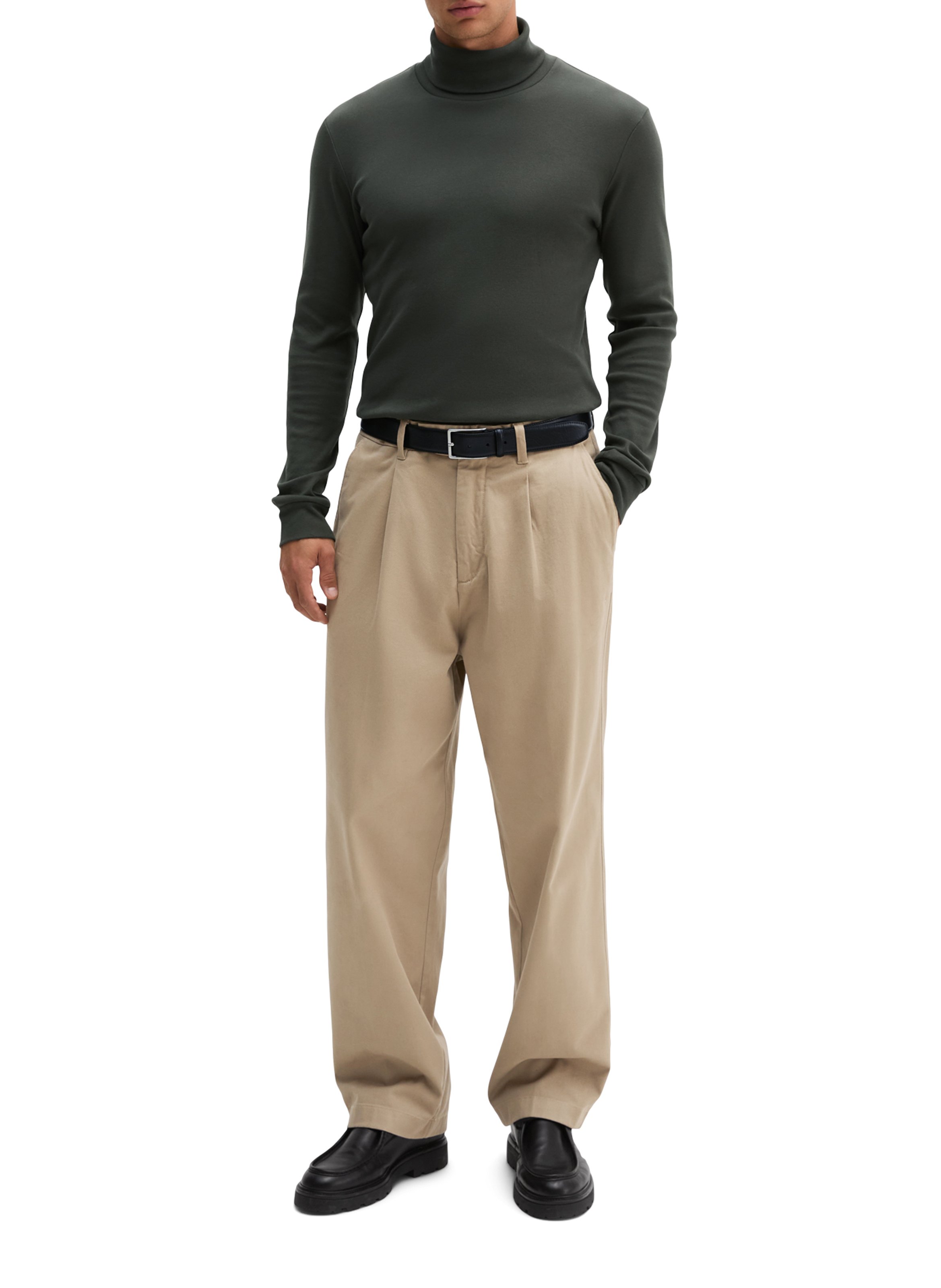 Cotton roll-neck sweater MARC O'POLO Grey