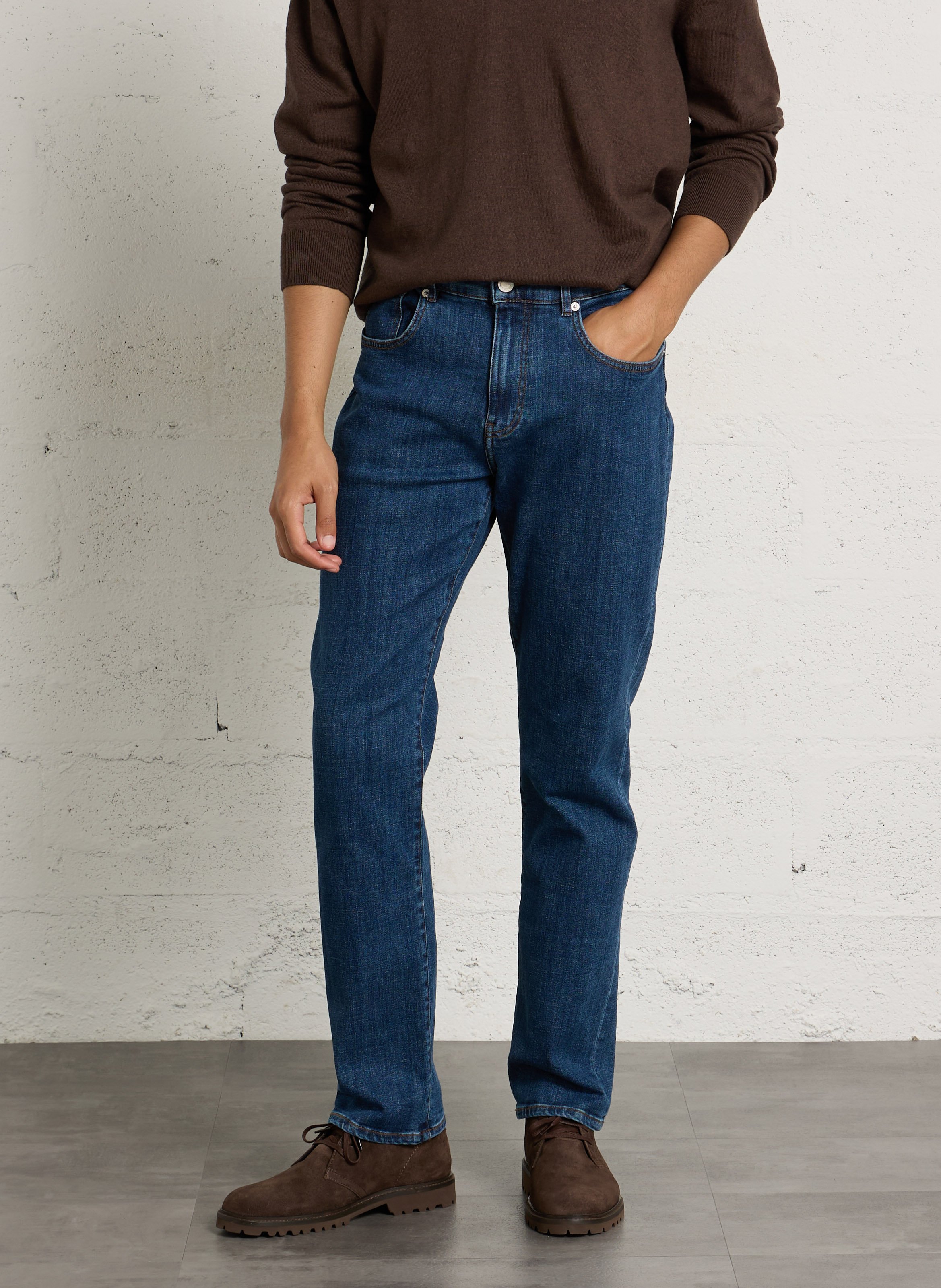 Straight Cut Jeans aus Baumwoll-Mix IKKS Blau