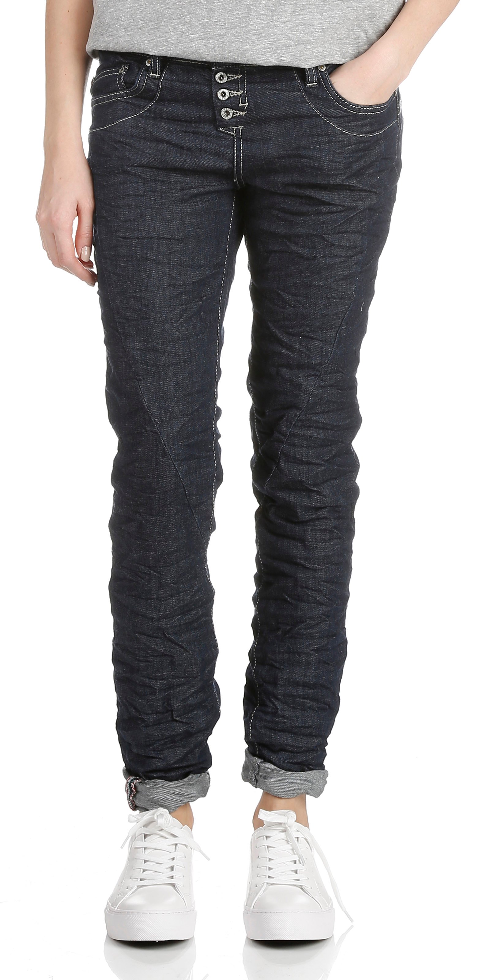 Slim-fit button-up jeans PLEASE Blue