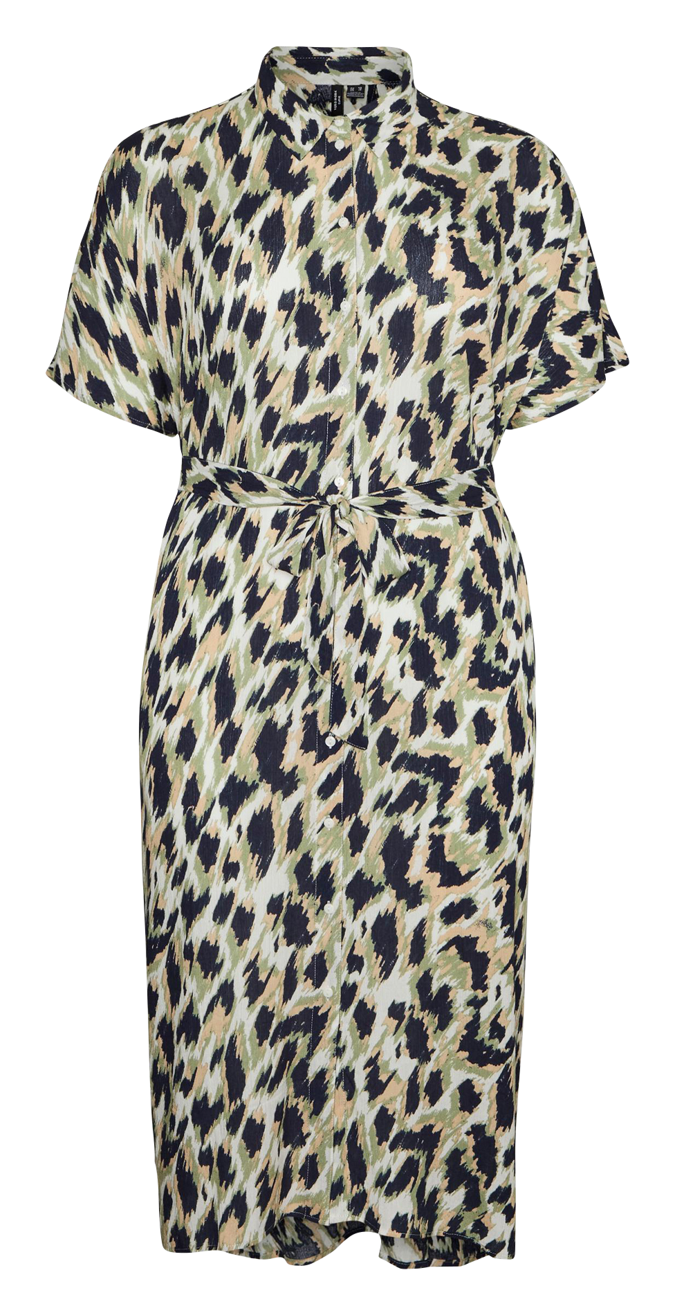 Robe chemise droite à imprimé VERO MODA CURVE Bleu