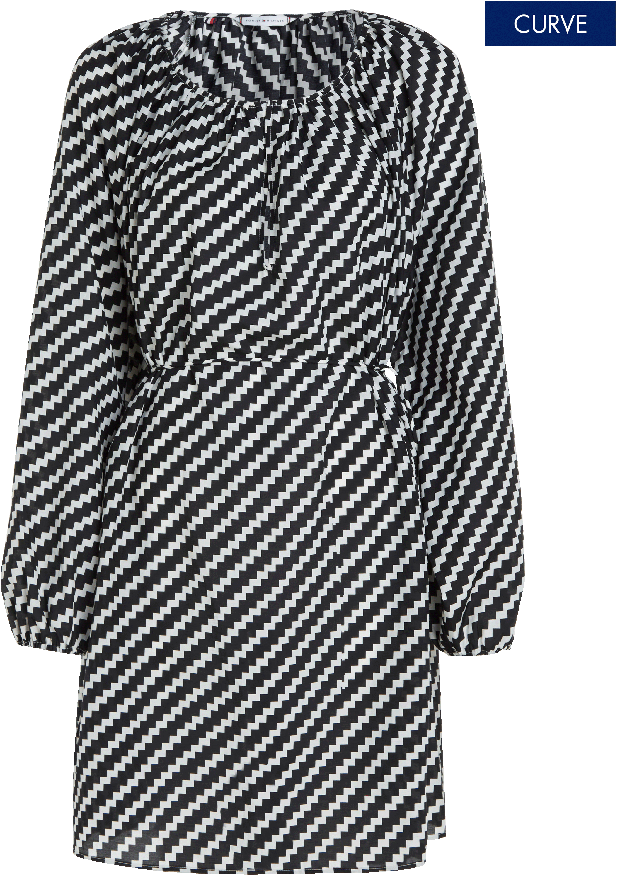 Robe courte cintrée imprimée TOMMY HILFIGER Bleu